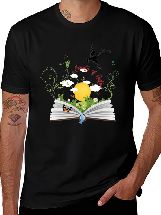 Nature Book Graphic Tee - Black
