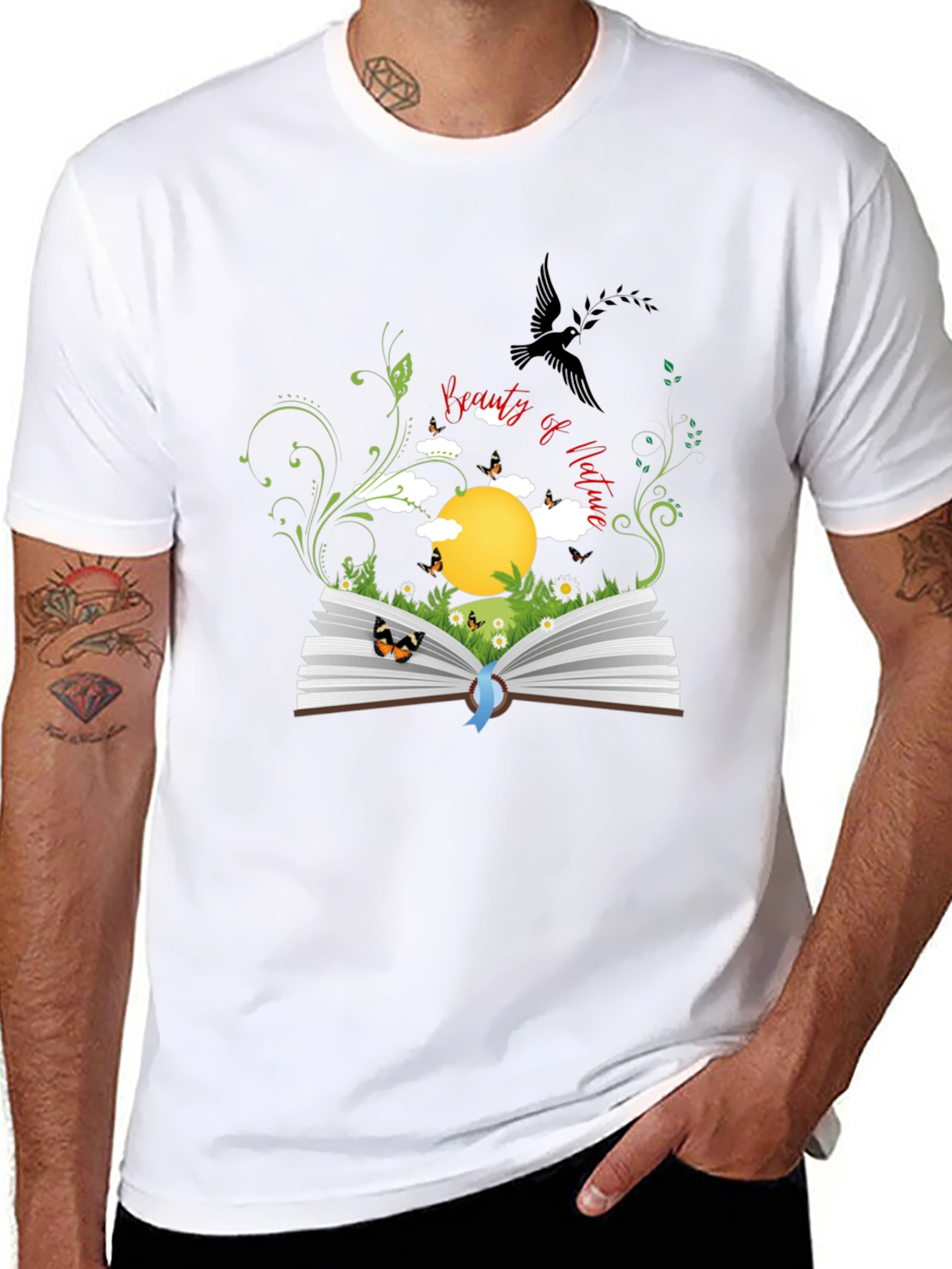 Nature Book Graphic Tee - Black