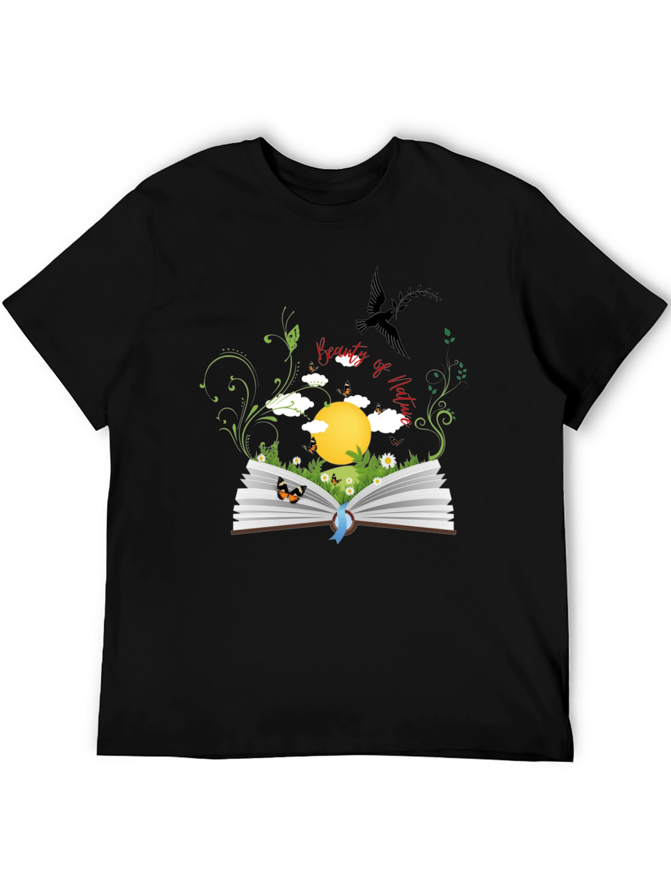 Nature Book Graphic Tee - Black