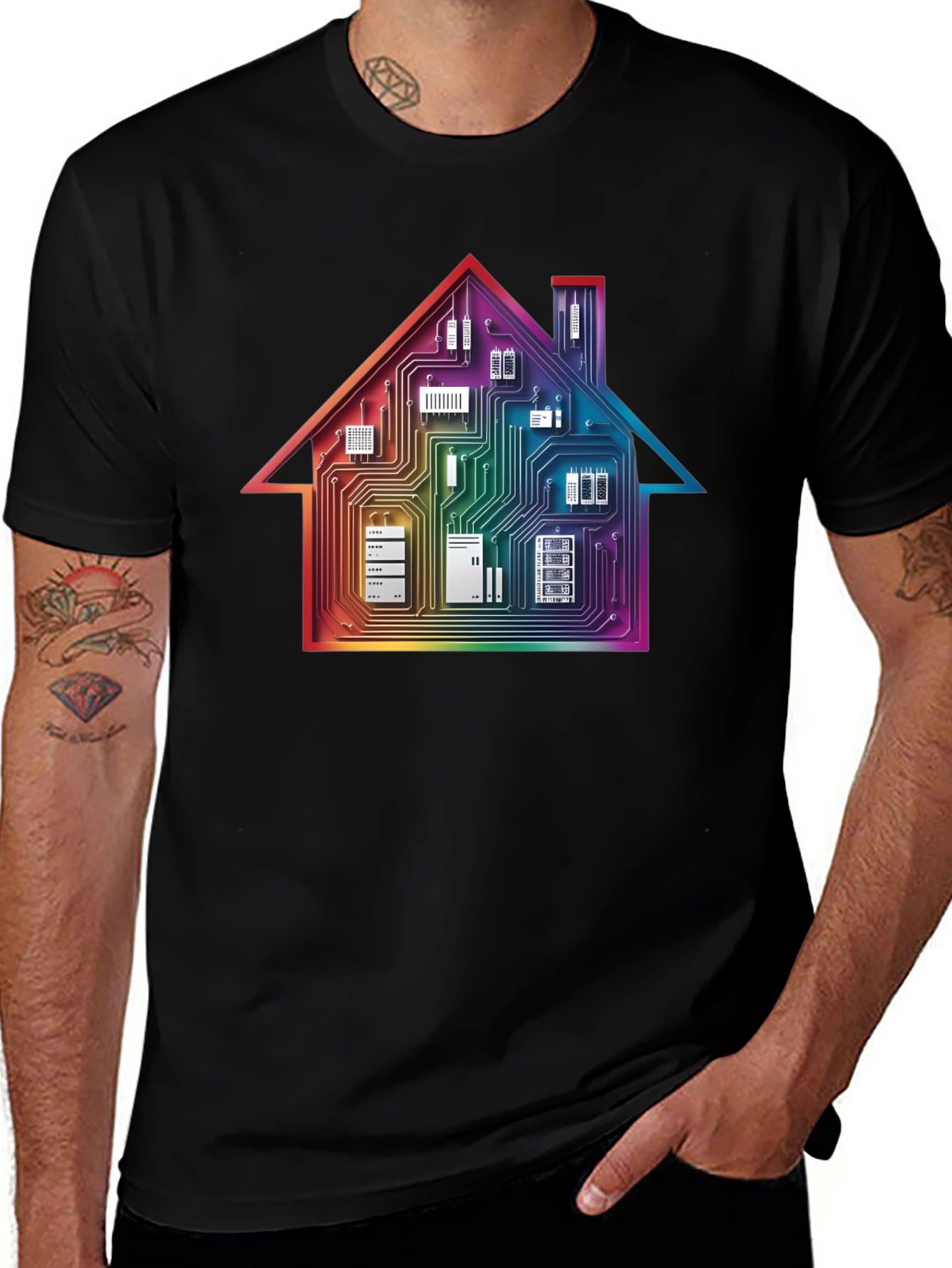 Smart Home Circuit T-Shirt - Tech Geek Fashion