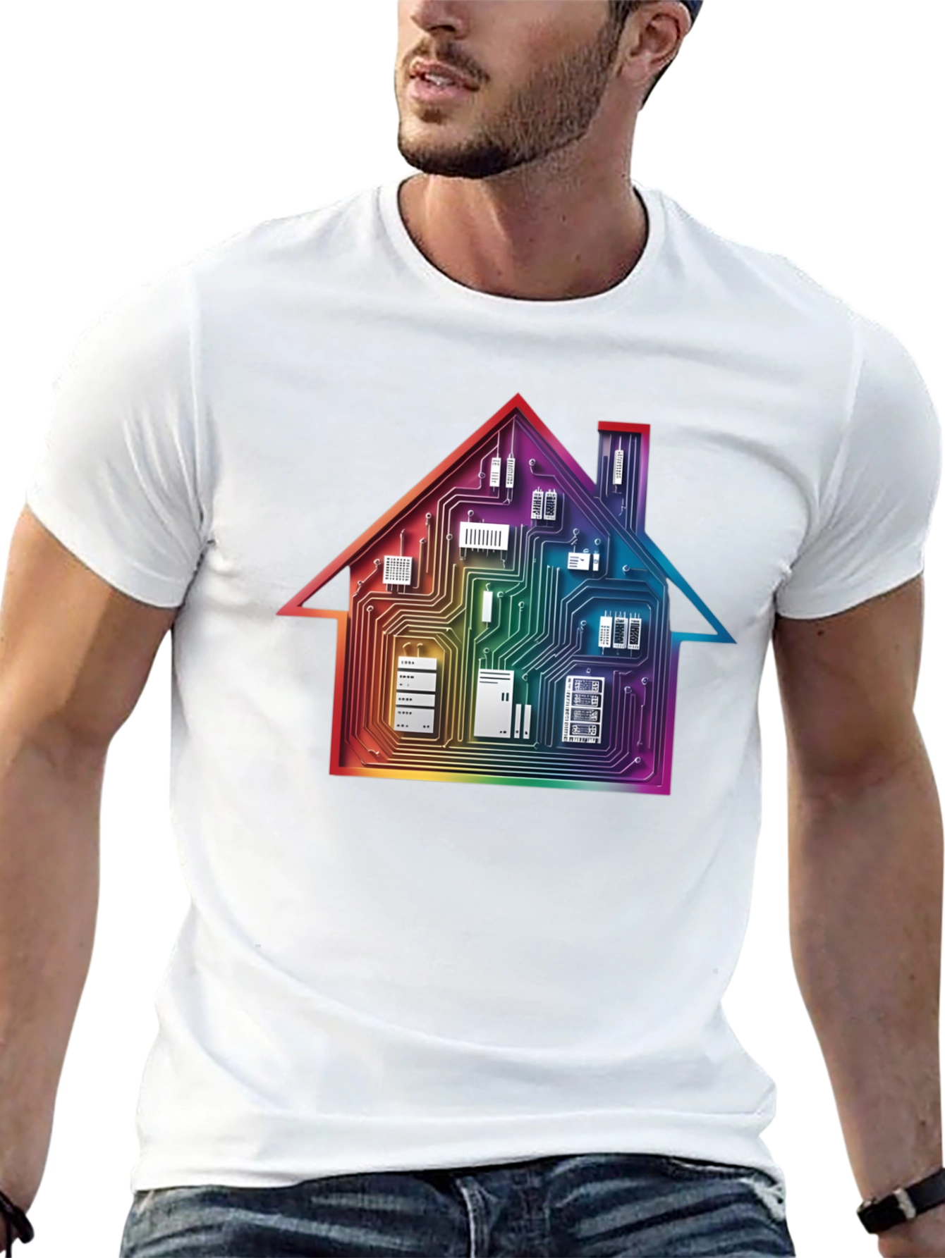 Smart Home Circuit T-Shirt - Tech Geek Fashion