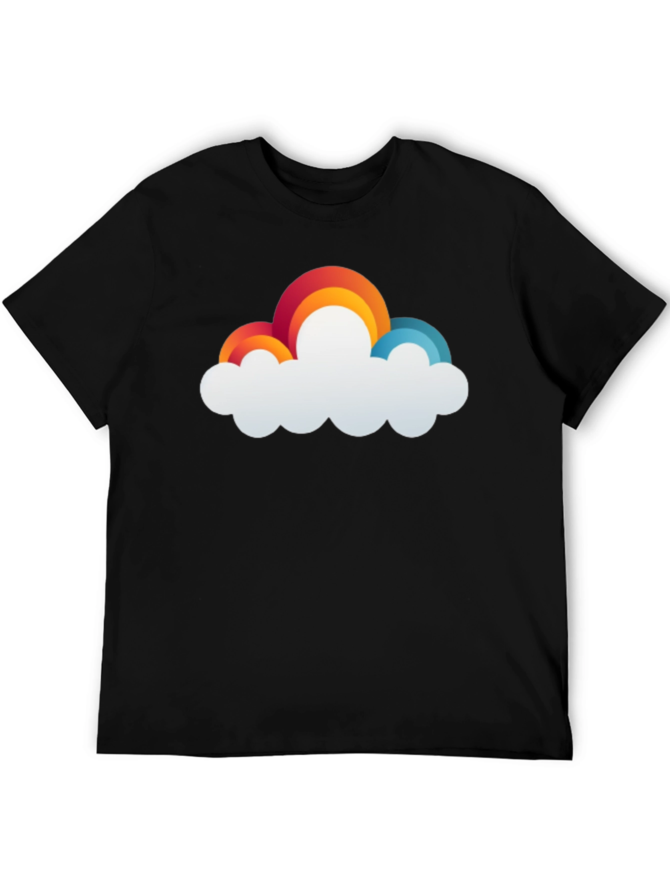 Rainbow Cloud Graphic T-Shirt - Comfort & Style