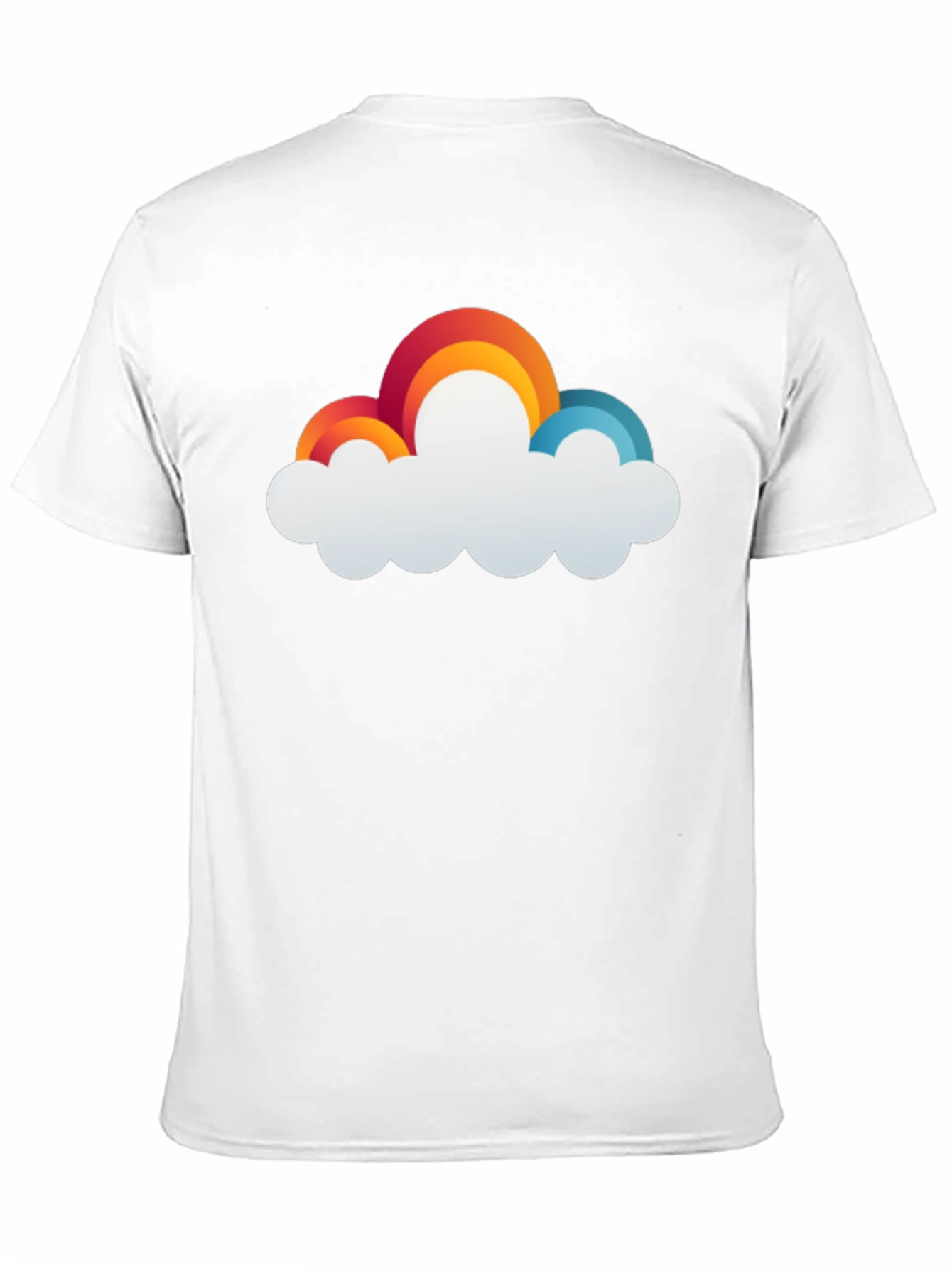 Rainbow Cloud Graphic T-Shirt - Comfort & Style