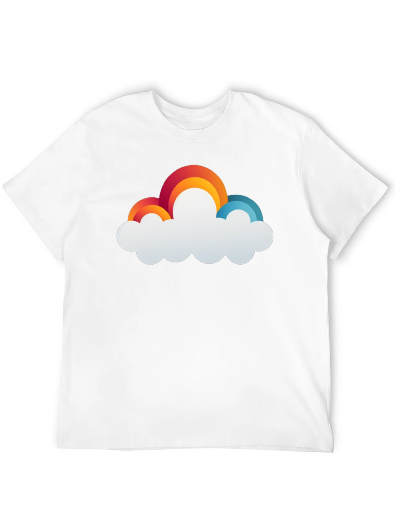 Rainbow Cloud Graphic T-Shirt - Comfort & Style
