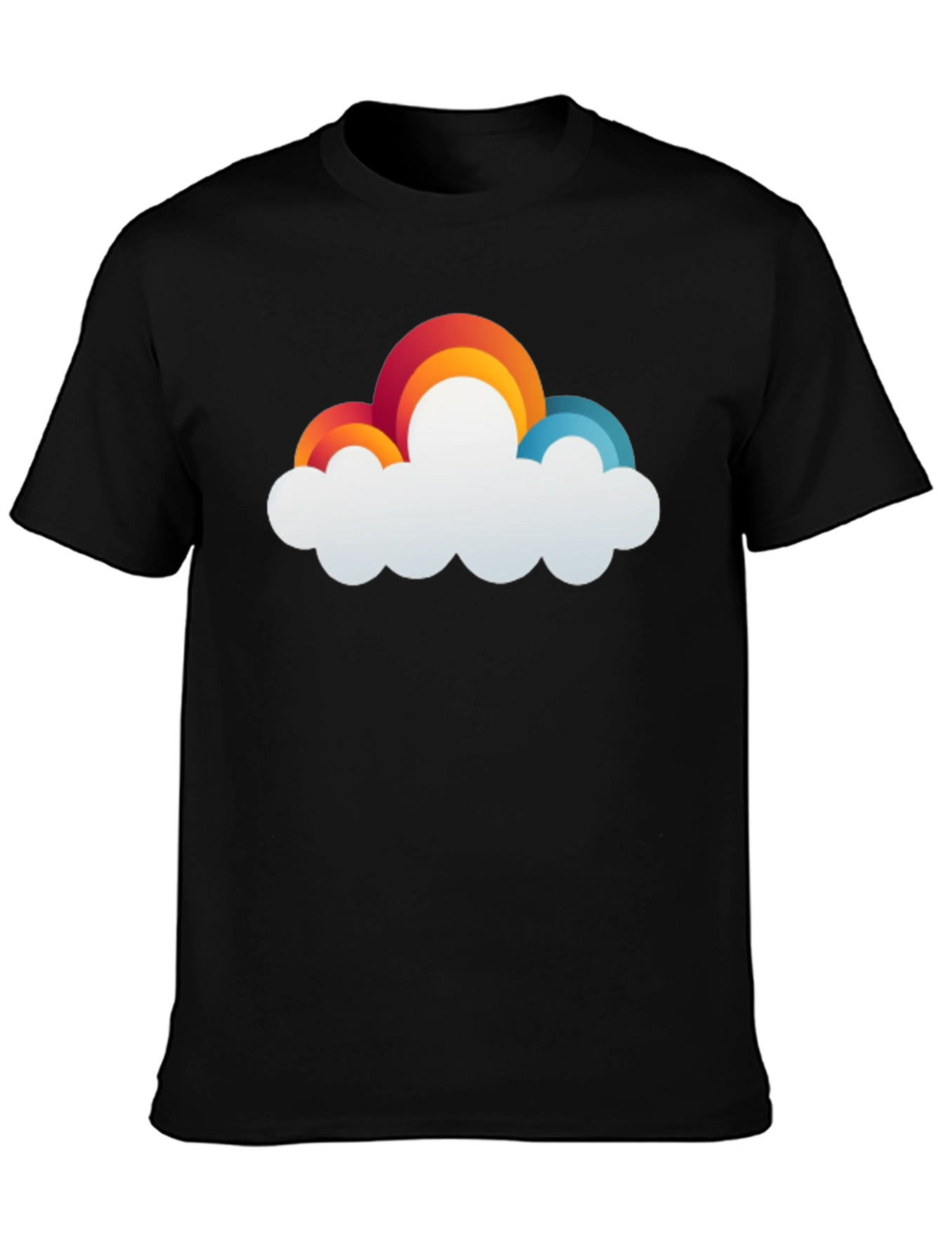 Rainbow Cloud Graphic T-Shirt - Comfort & Style