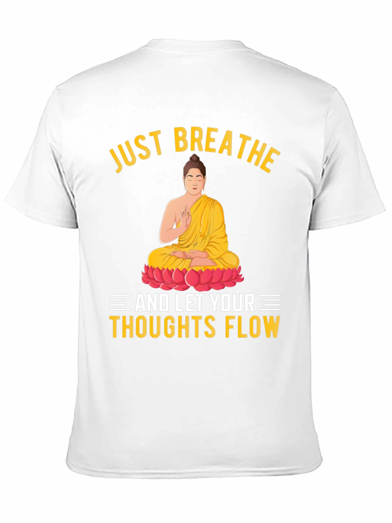 Just Breathe Buddha Graphic T-Shirt