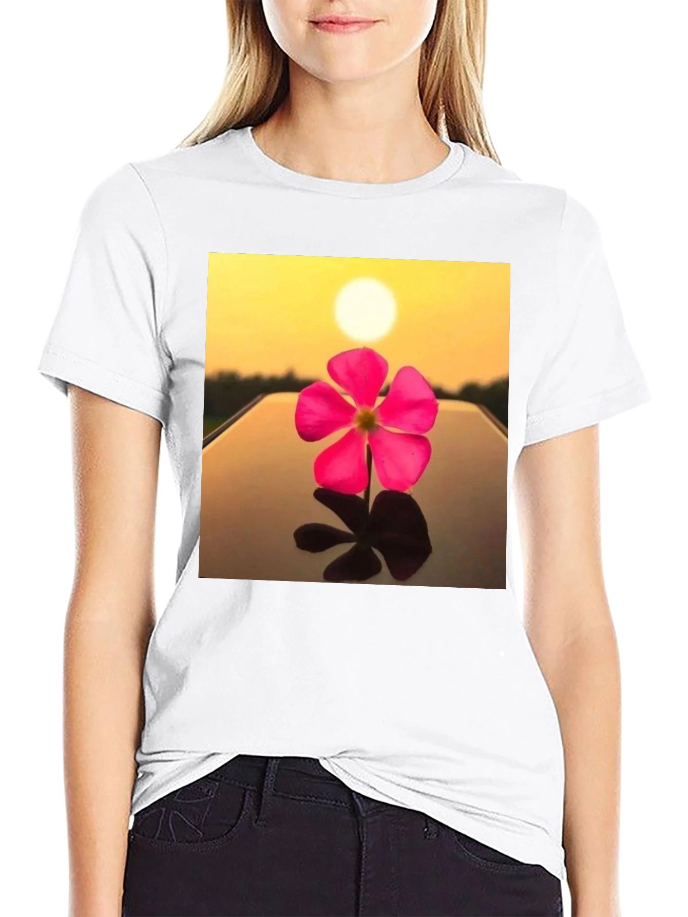 Floral Sunset Graphic Tee