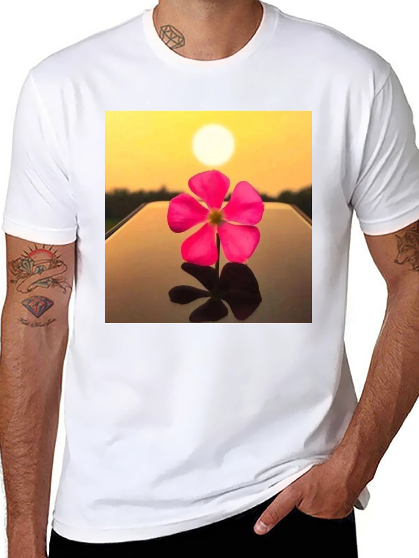 Floral Sunset Graphic Tee
