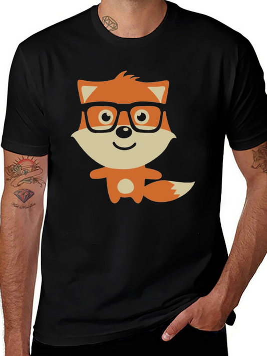 Fox Graphic Black T-Shirt - Fun & Stylish Casual Wear