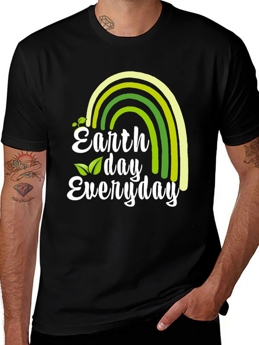 Earth Day Everyday T-Shirt - Green Rainbow Graphic Tee