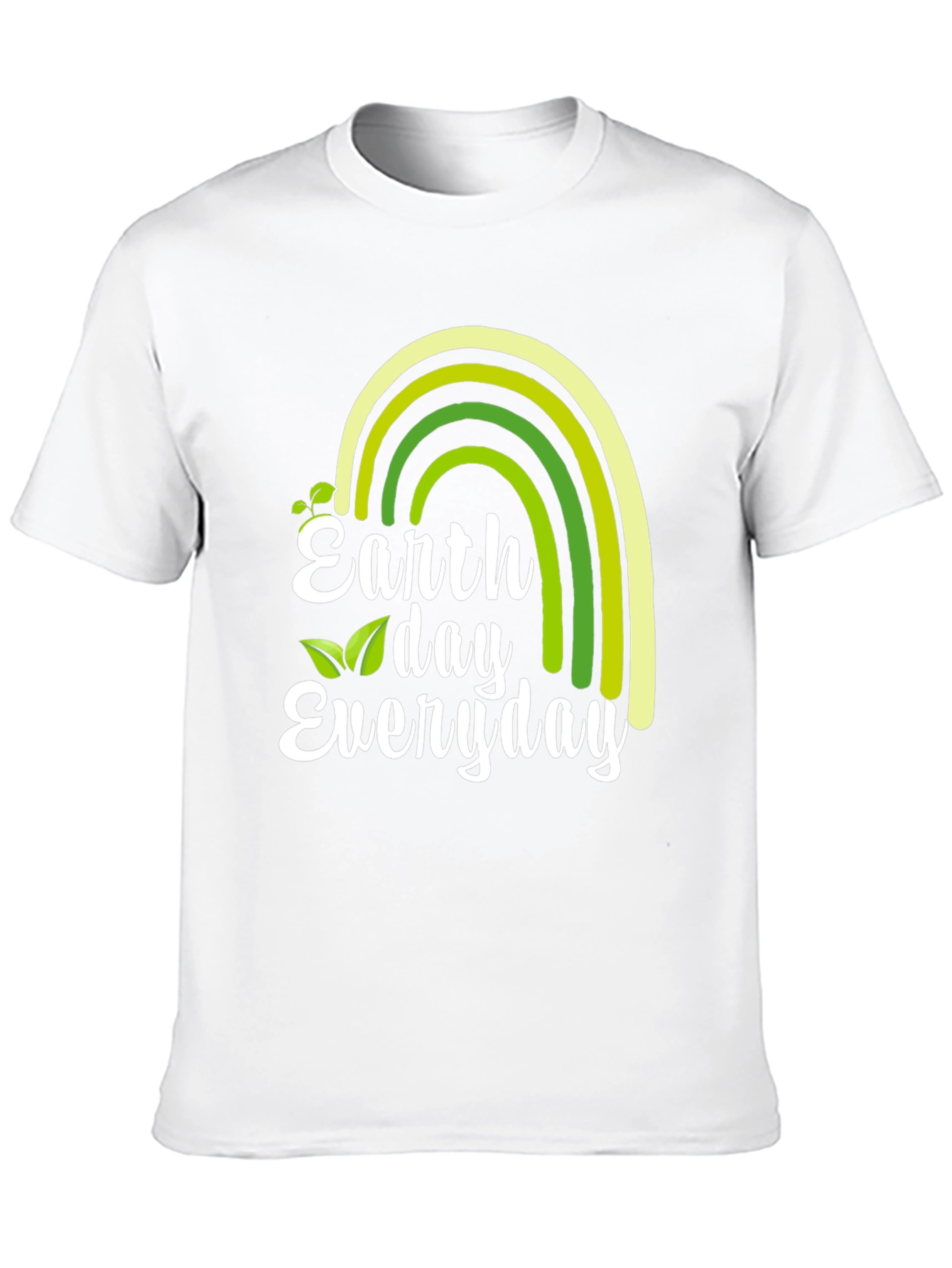 Earth Day Everyday T-Shirt - Green Rainbow Graphic Tee