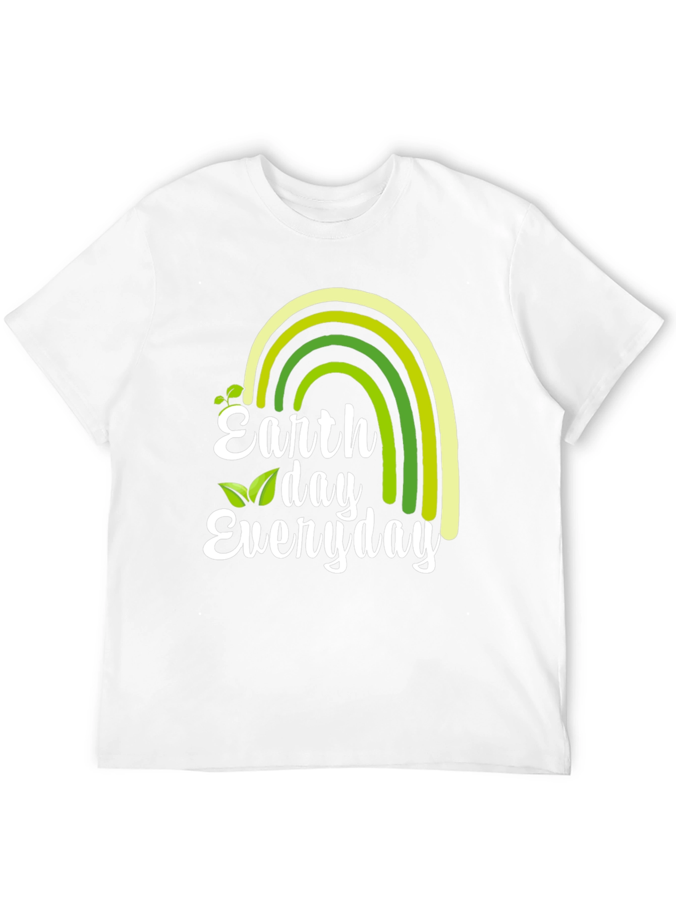 Earth Day Everyday T-Shirt - Green Rainbow Graphic Tee