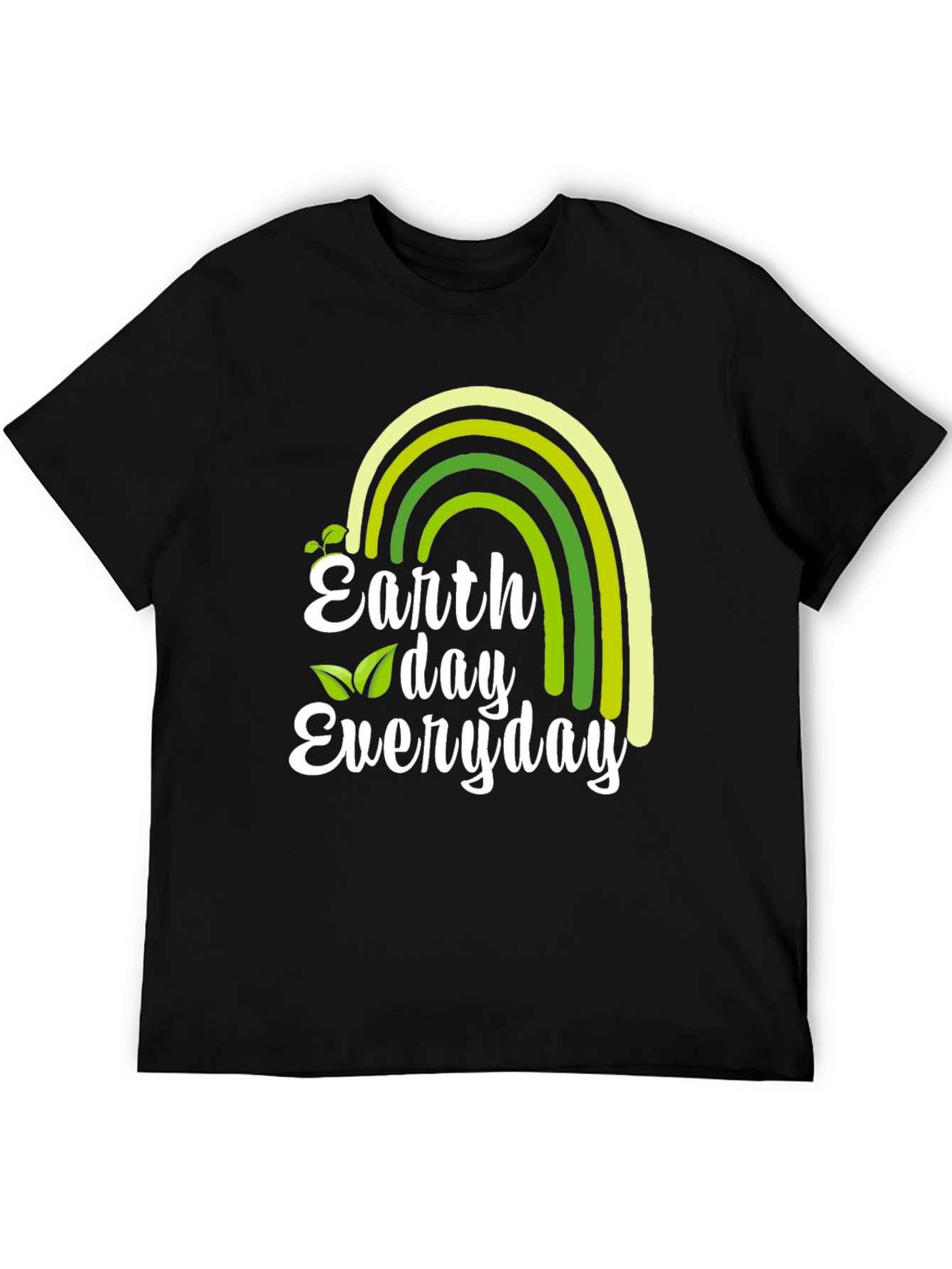 Earth Day Everyday T-Shirt - Green Rainbow Graphic Tee