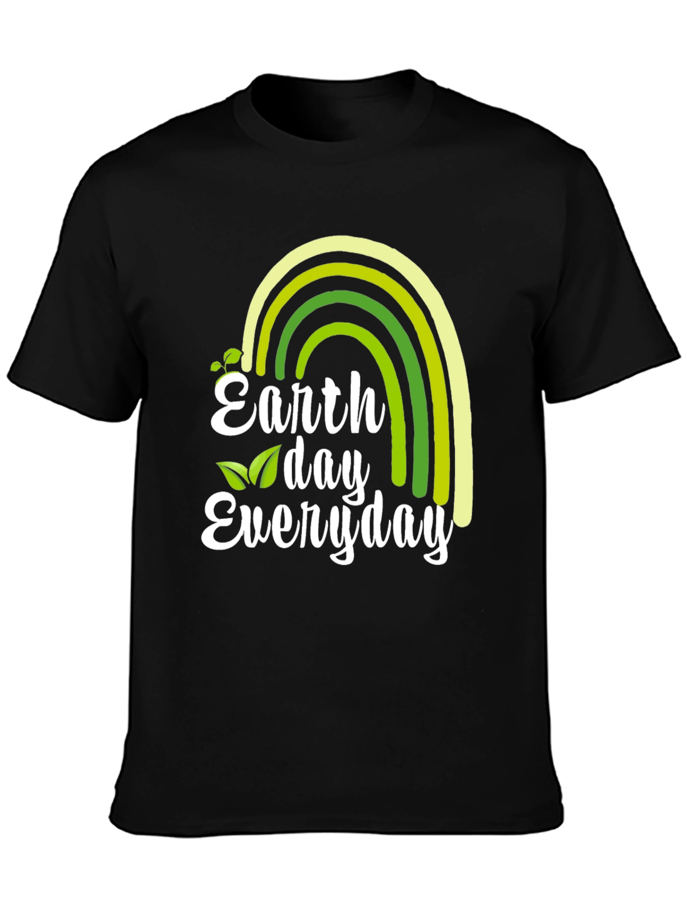 Earth Day Everyday T-Shirt - Green Rainbow Graphic Tee