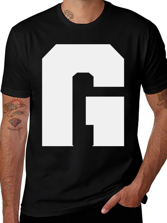 Bold Initial G Graphic Tee - Black