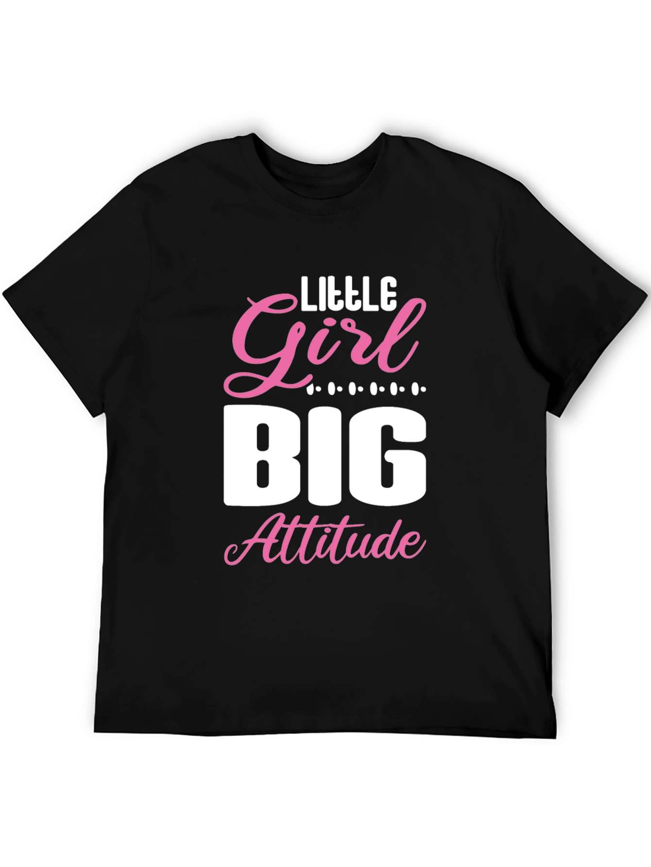 Little Girl Big Attitude Graphic Tee - Black