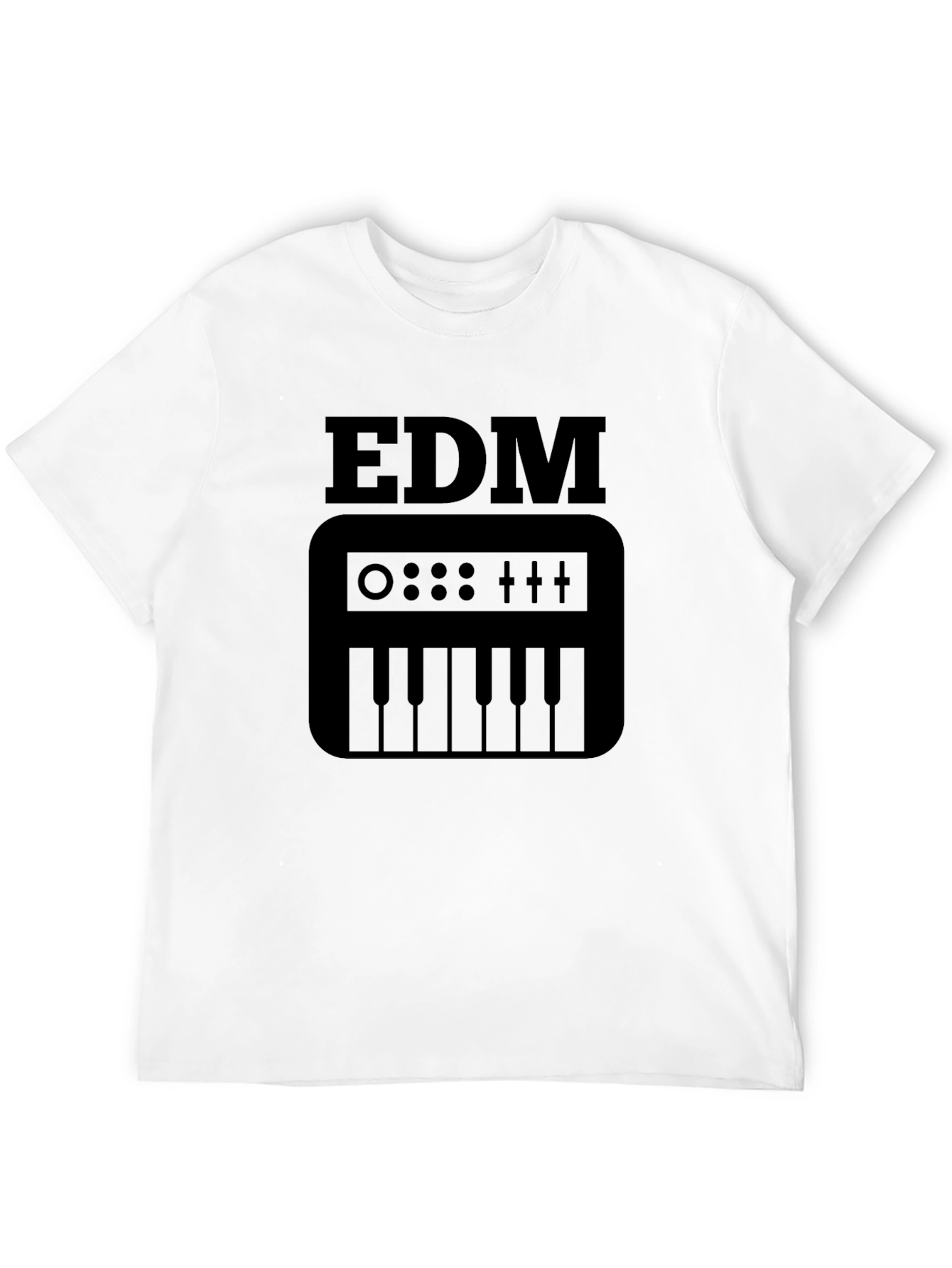 EDM Music Keyboard T-Shirt - Black Graphic Tee