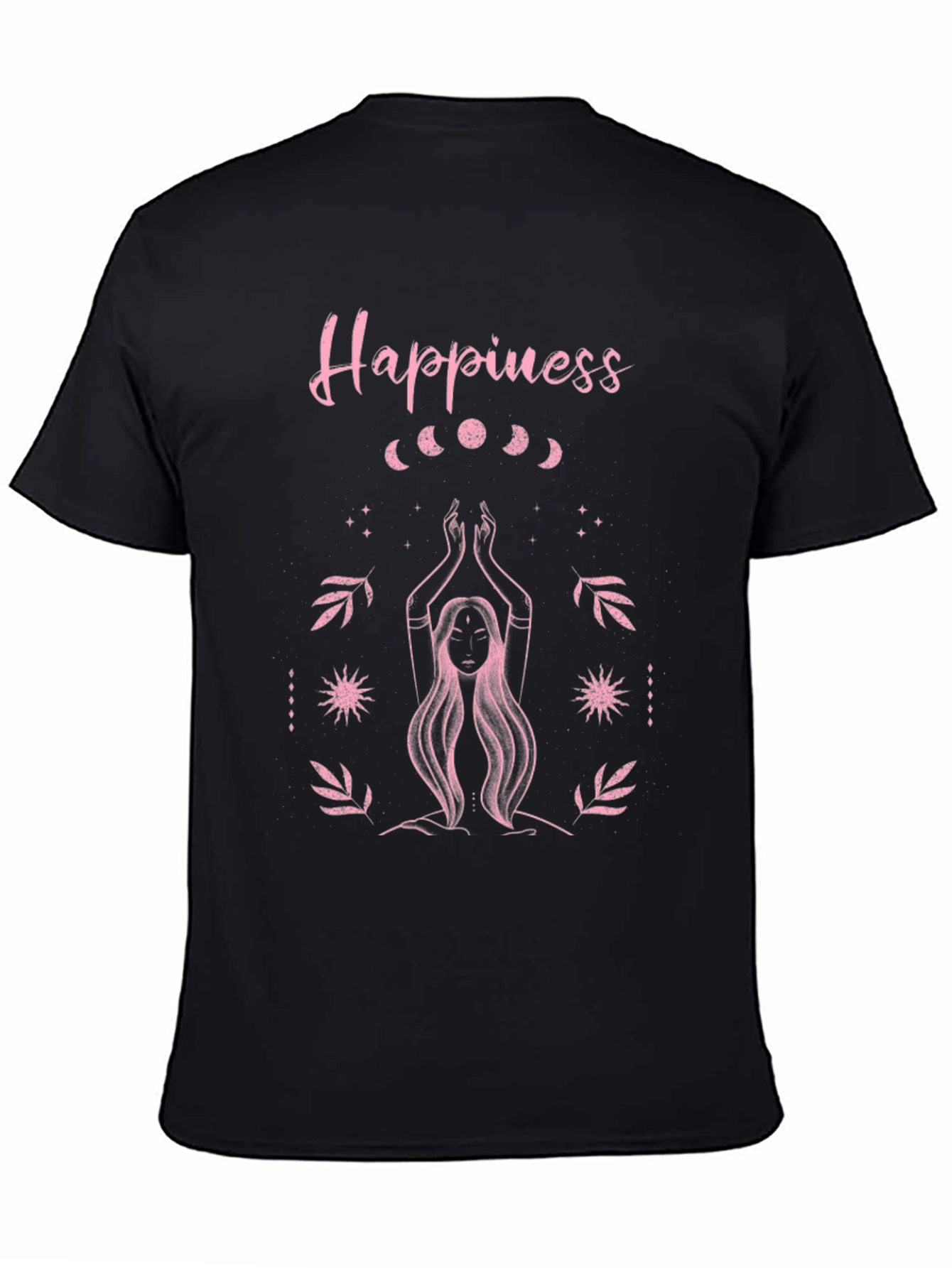 Happiness Graphic T-Shirt - Moon Phase Yoga Tee