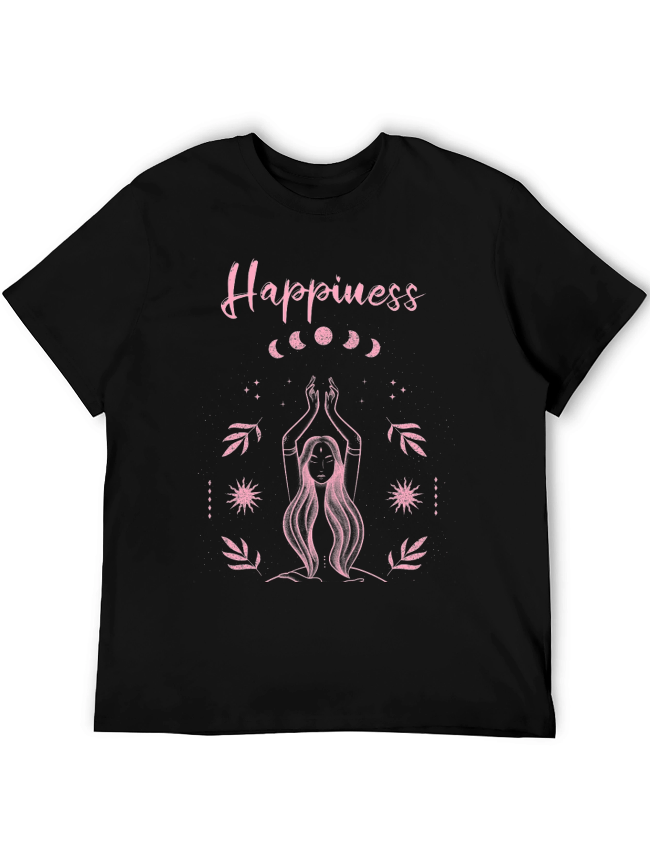 Happiness Graphic T-Shirt - Moon Phase Yoga Tee