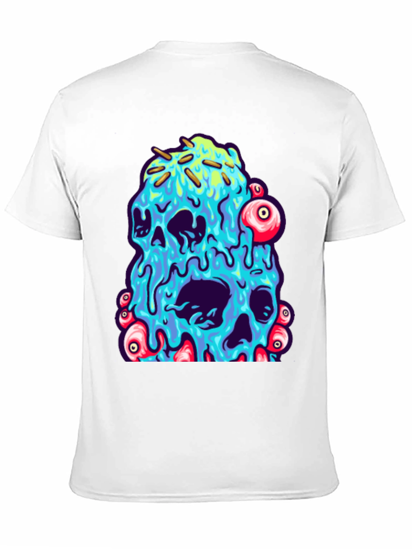Melting Skull Graphic Tee - Unique Design