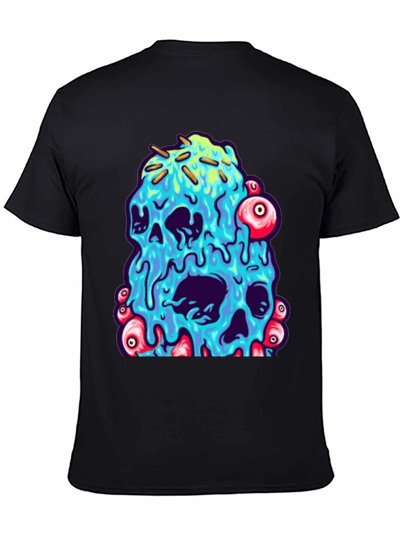 Melting Skull Graphic Tee - Unique Design