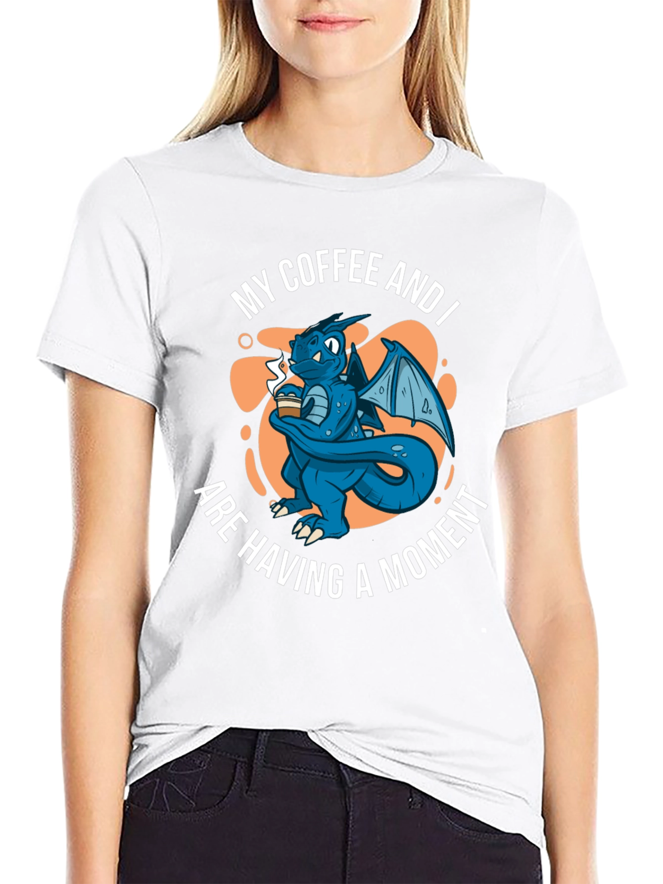 Dragon Coffee Moment Black T-Shirt