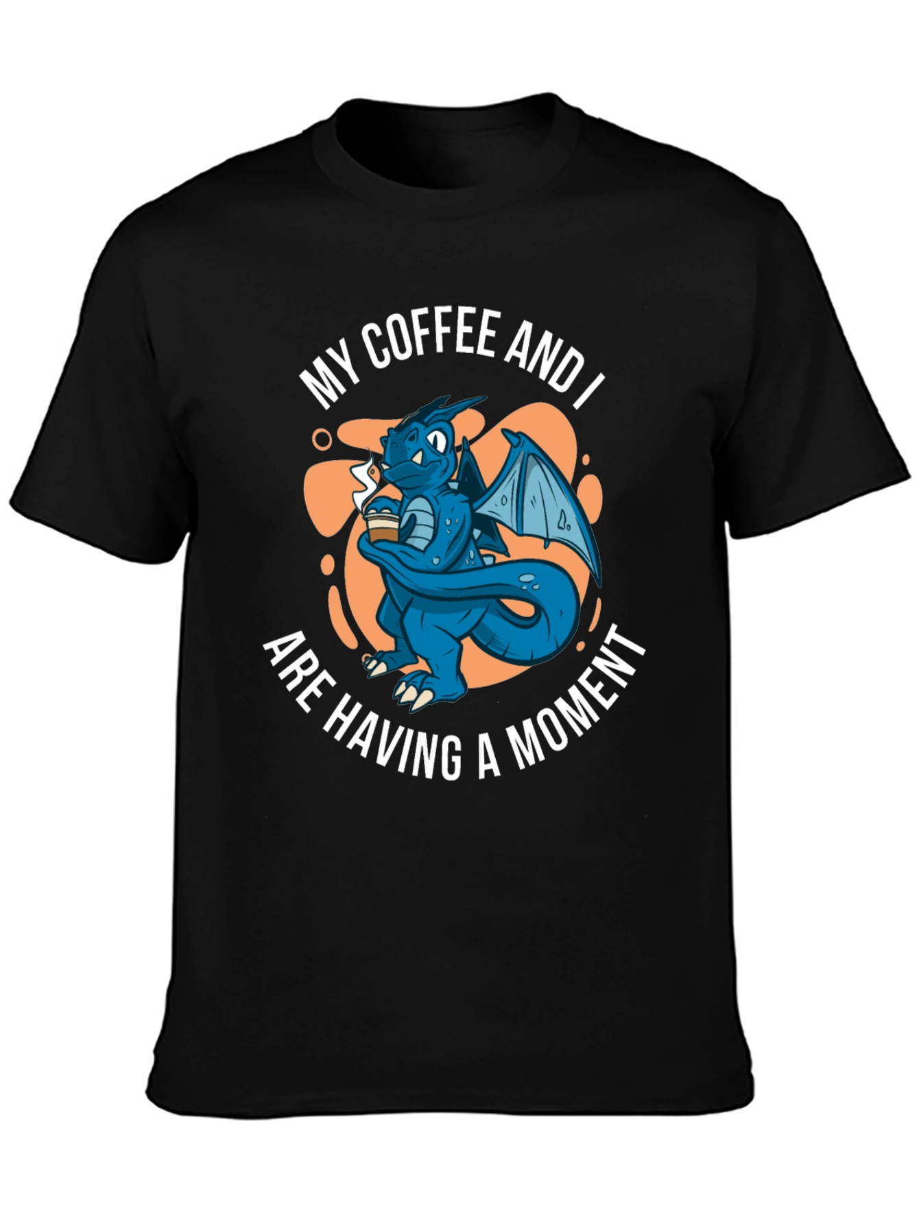 Dragon Coffee Moment Black T-Shirt