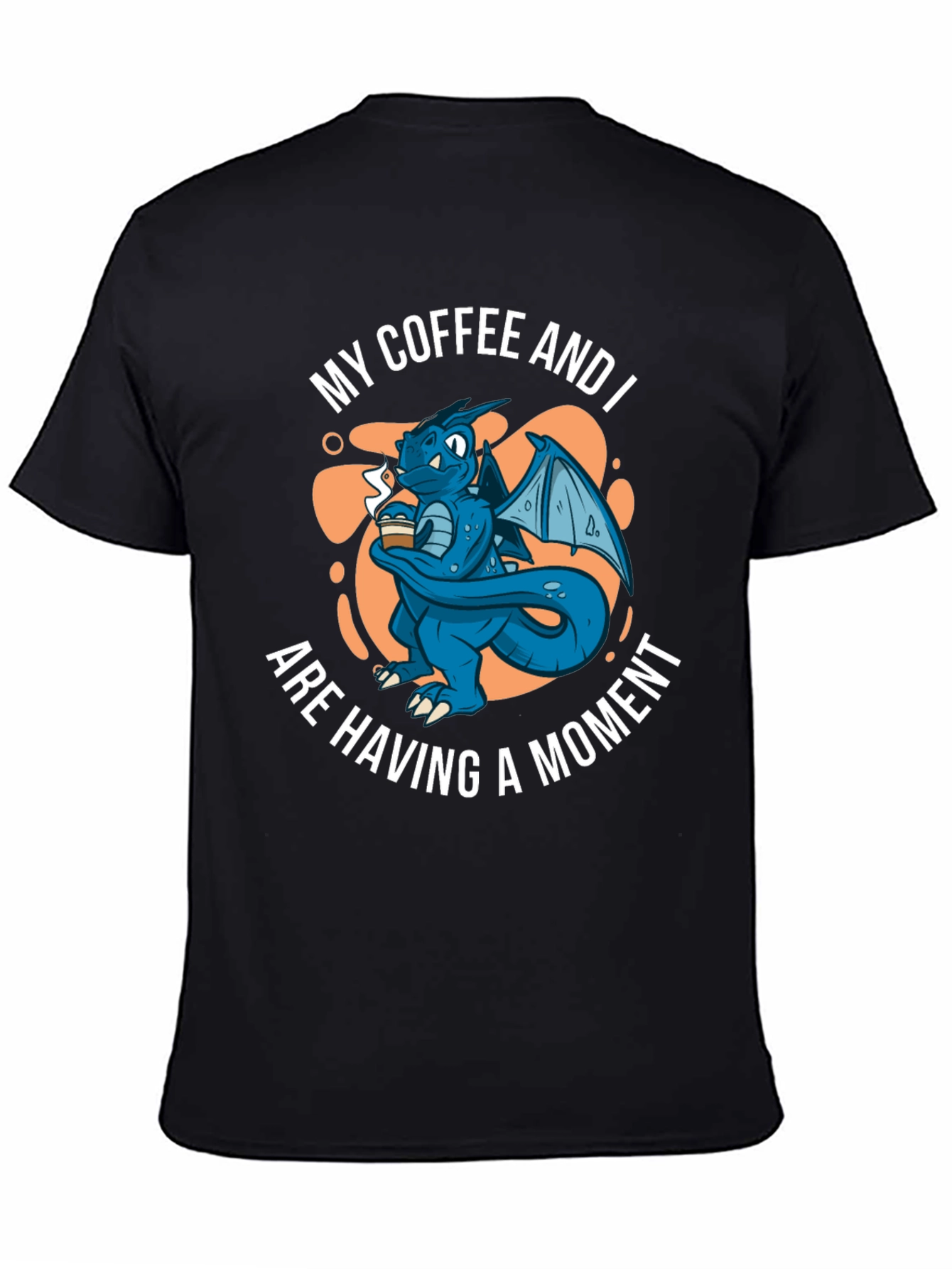 Dragon Coffee Moment Black T-Shirt