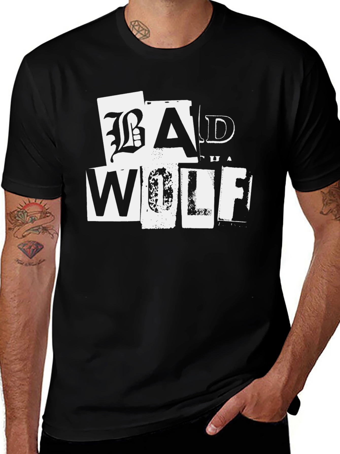 Bad Wolf T-Shirt - Black Cotton Tee