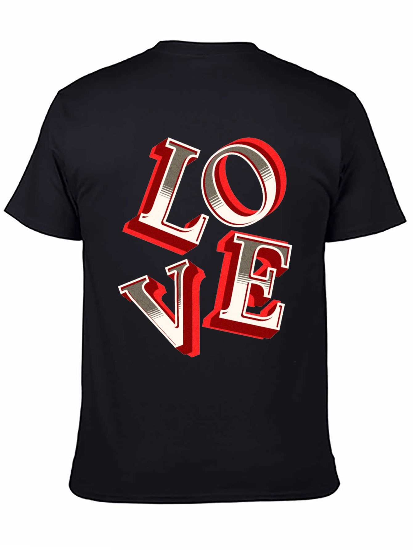 LOVE Graphic Tee - Stylish Mens Black T-Shirt