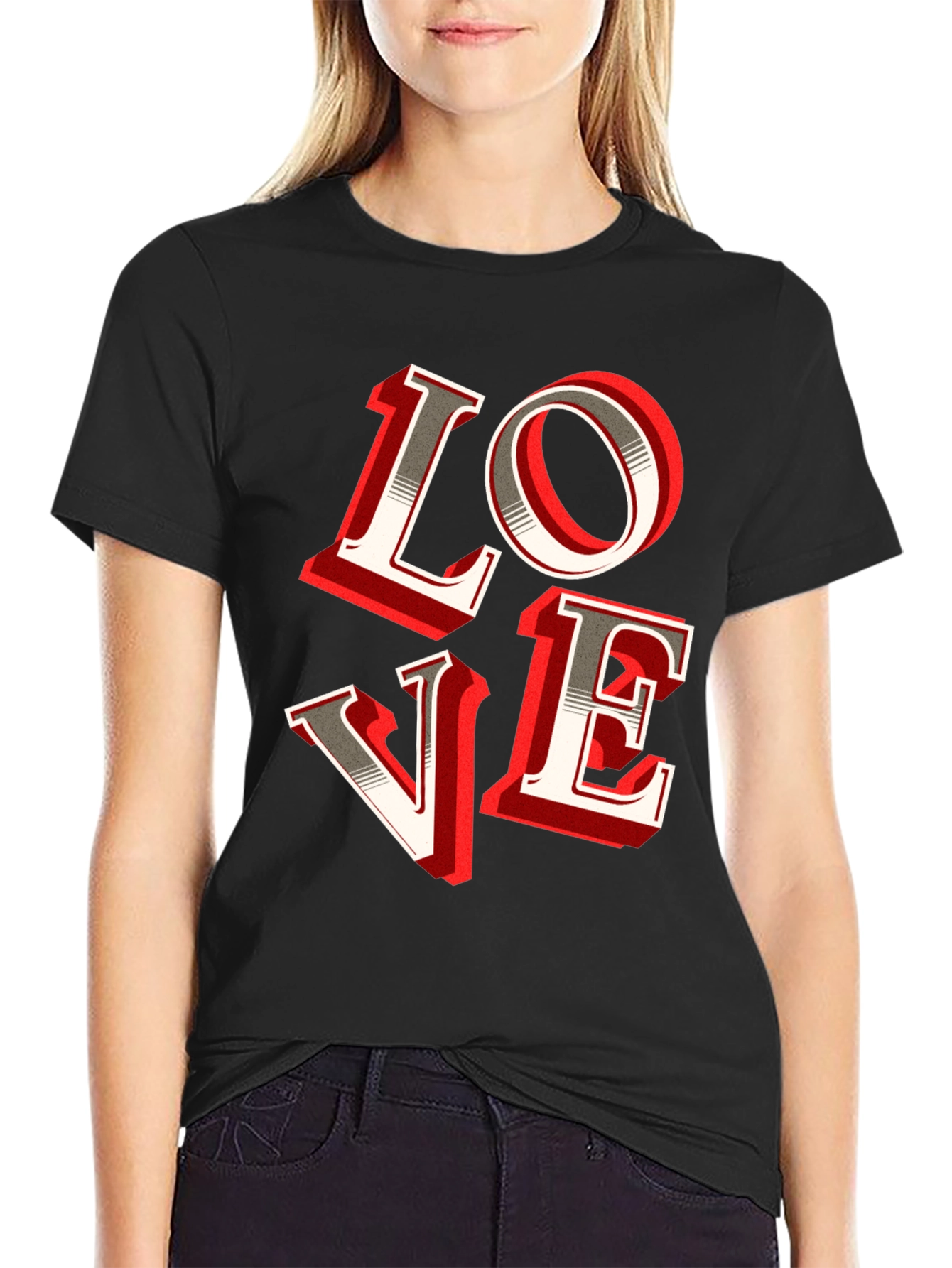 LOVE Graphic Tee - Stylish Mens Black T-Shirt