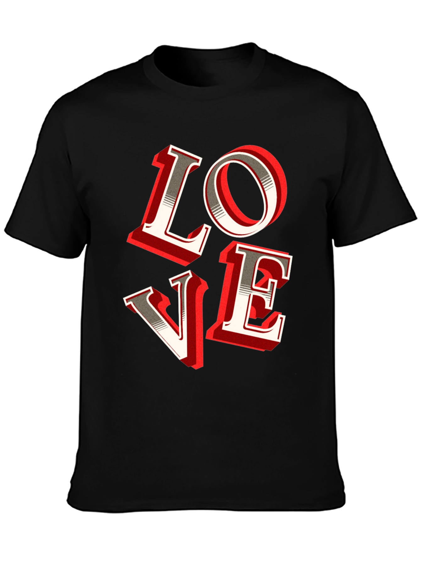 LOVE Graphic Tee - Stylish Mens Black T-Shirt