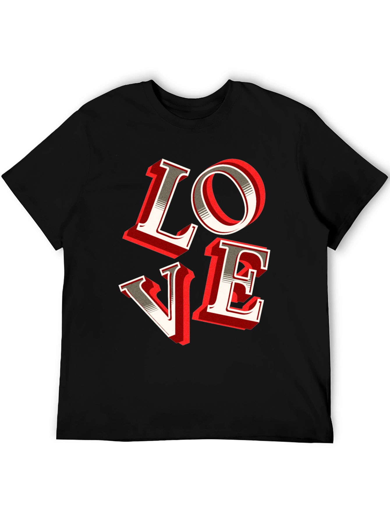 LOVE Graphic Tee - Stylish Mens Black T-Shirt