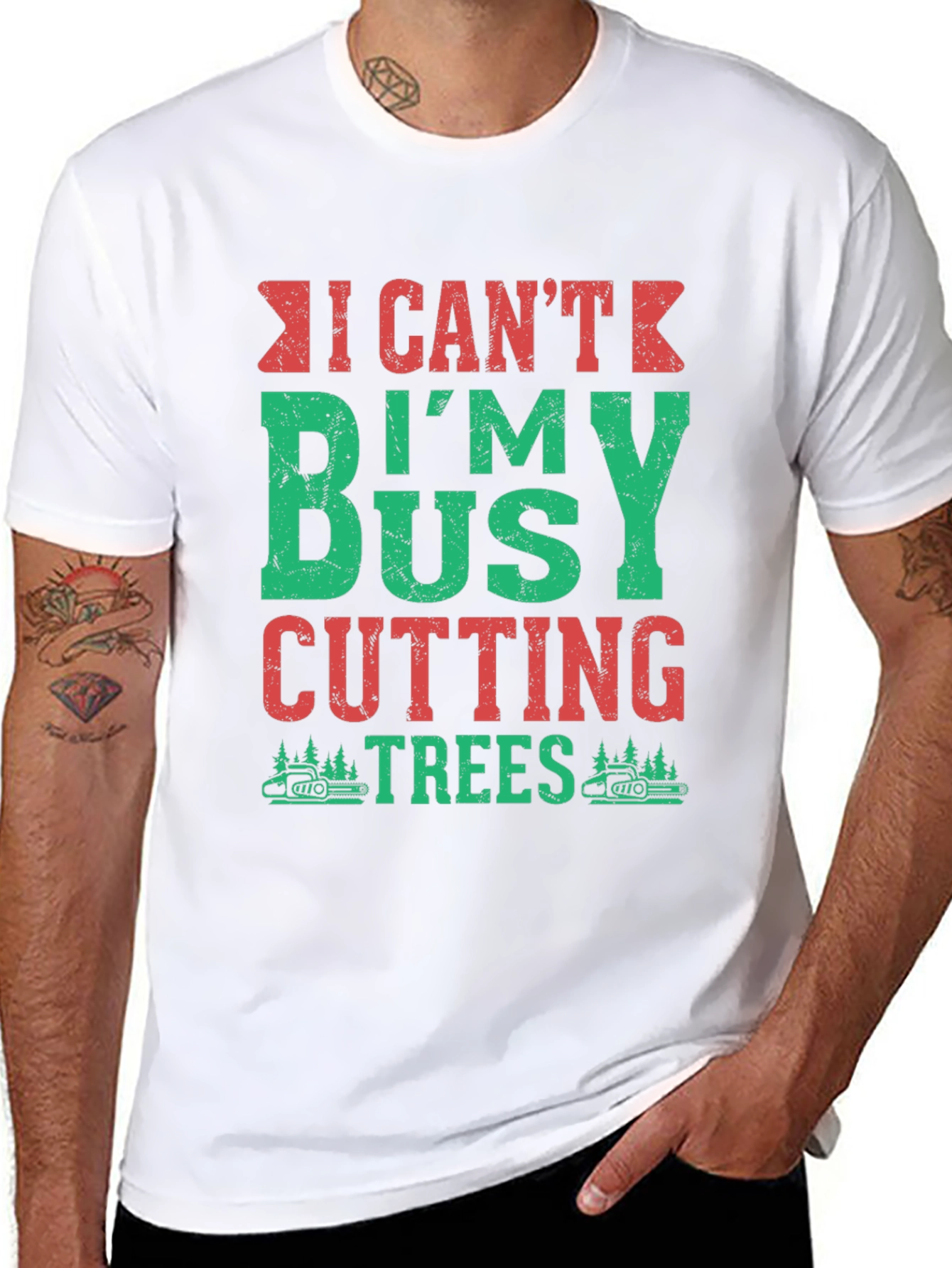 I Cant Im Busy Cutting Trees T-Shirt