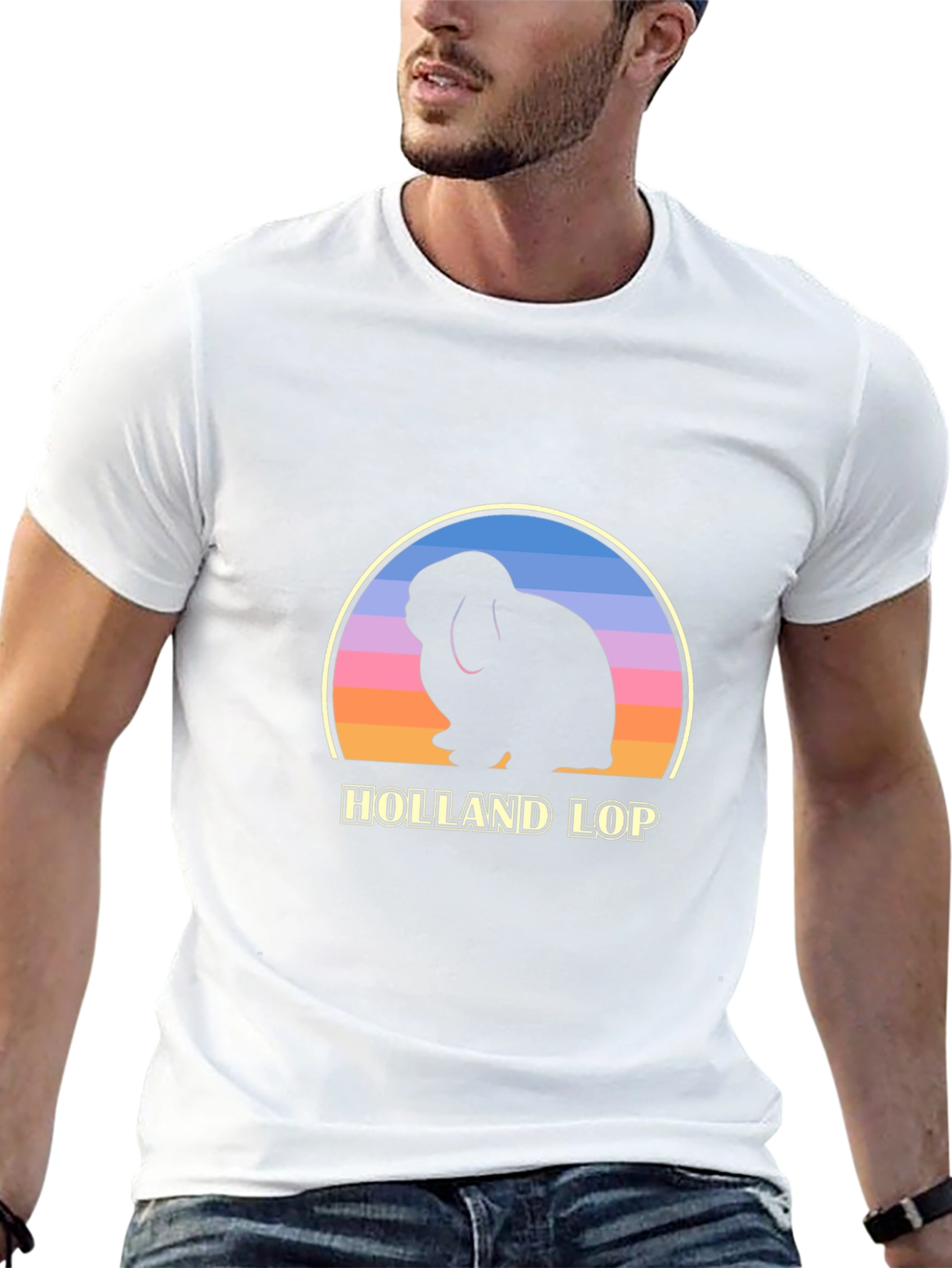 Holland Lop Rabbit Sunset T-Shirt