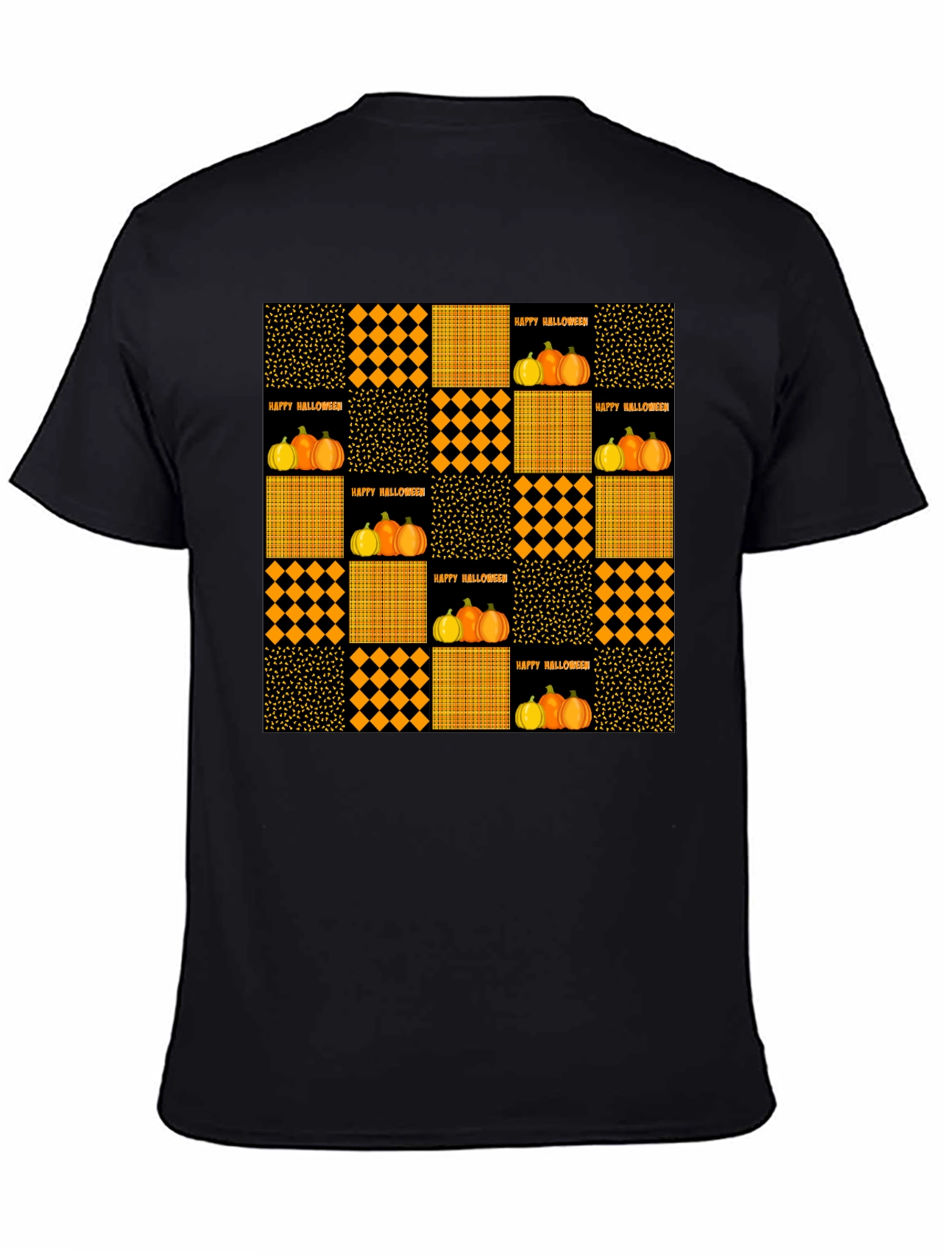 Halloween Quilt Patch T-Shirt