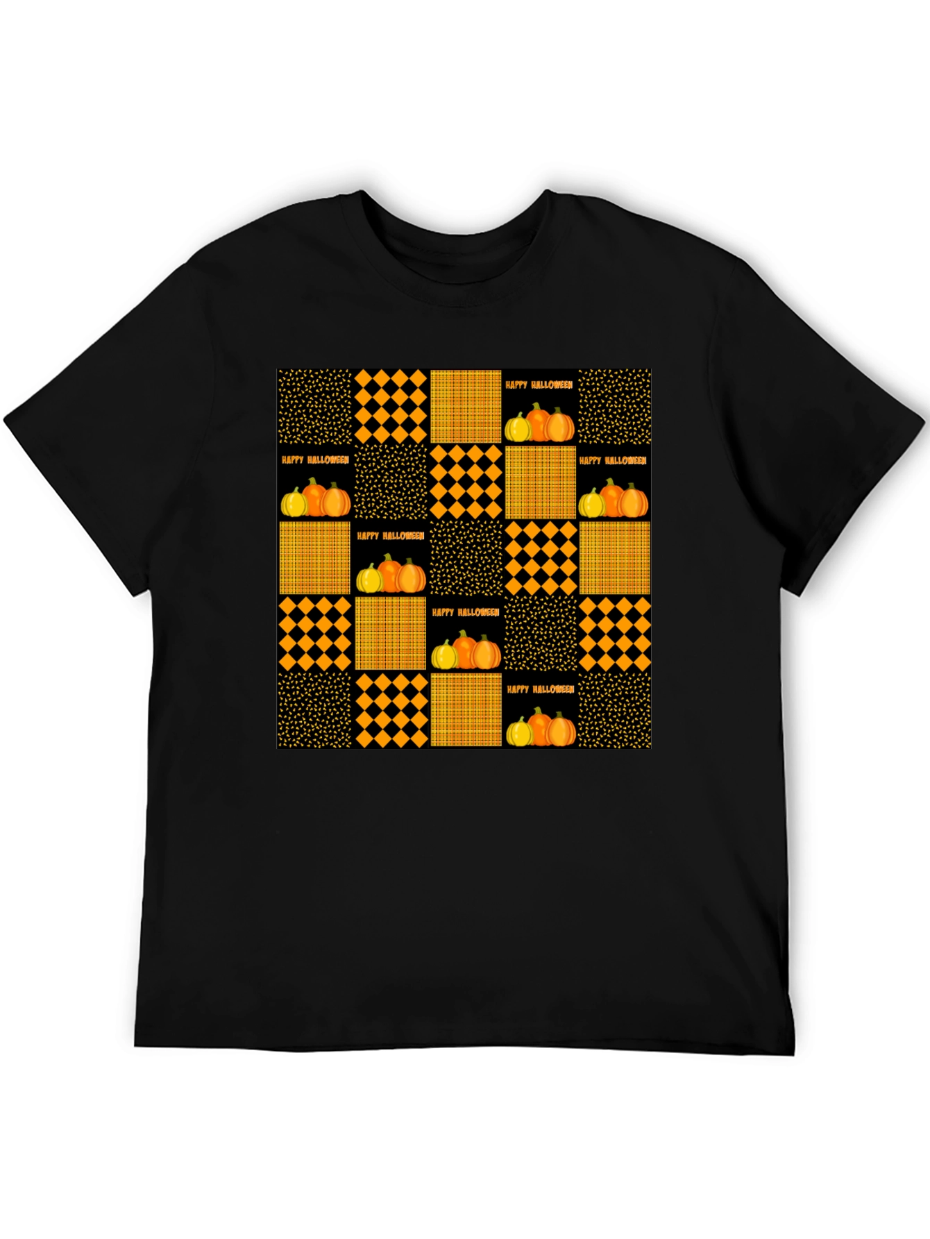 Halloween Quilt Patch T-Shirt