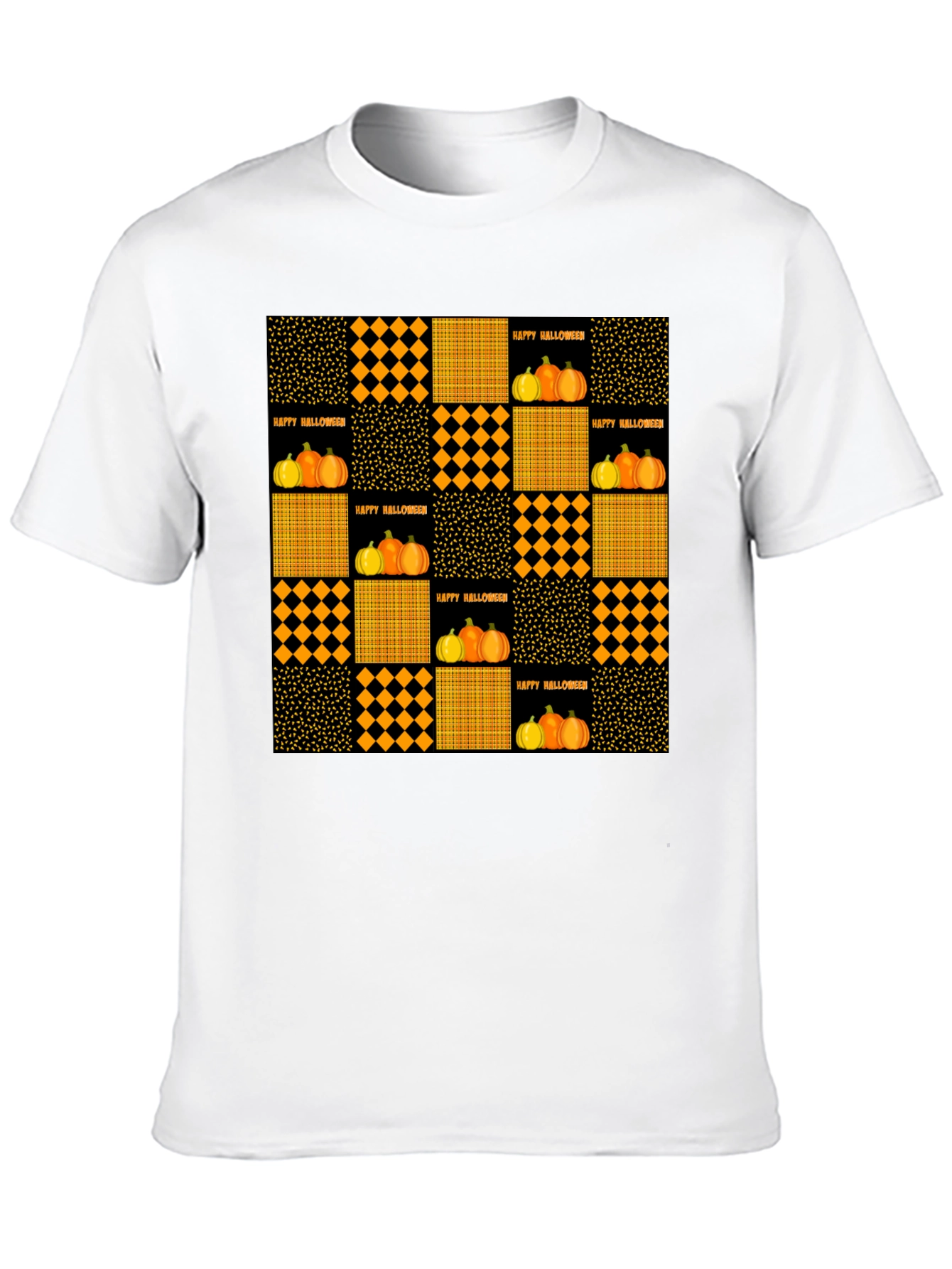 Halloween Quilt Patch T-Shirt