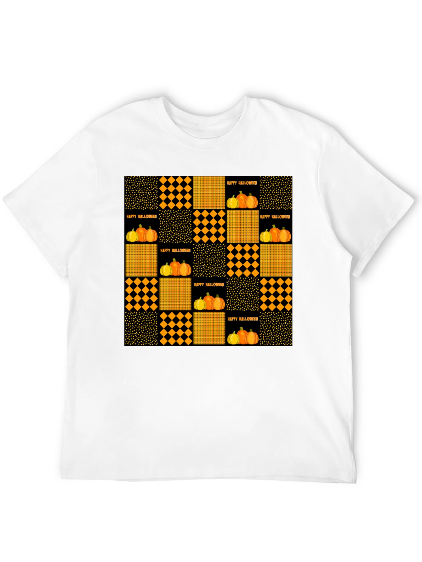 Halloween Quilt Patch T-Shirt