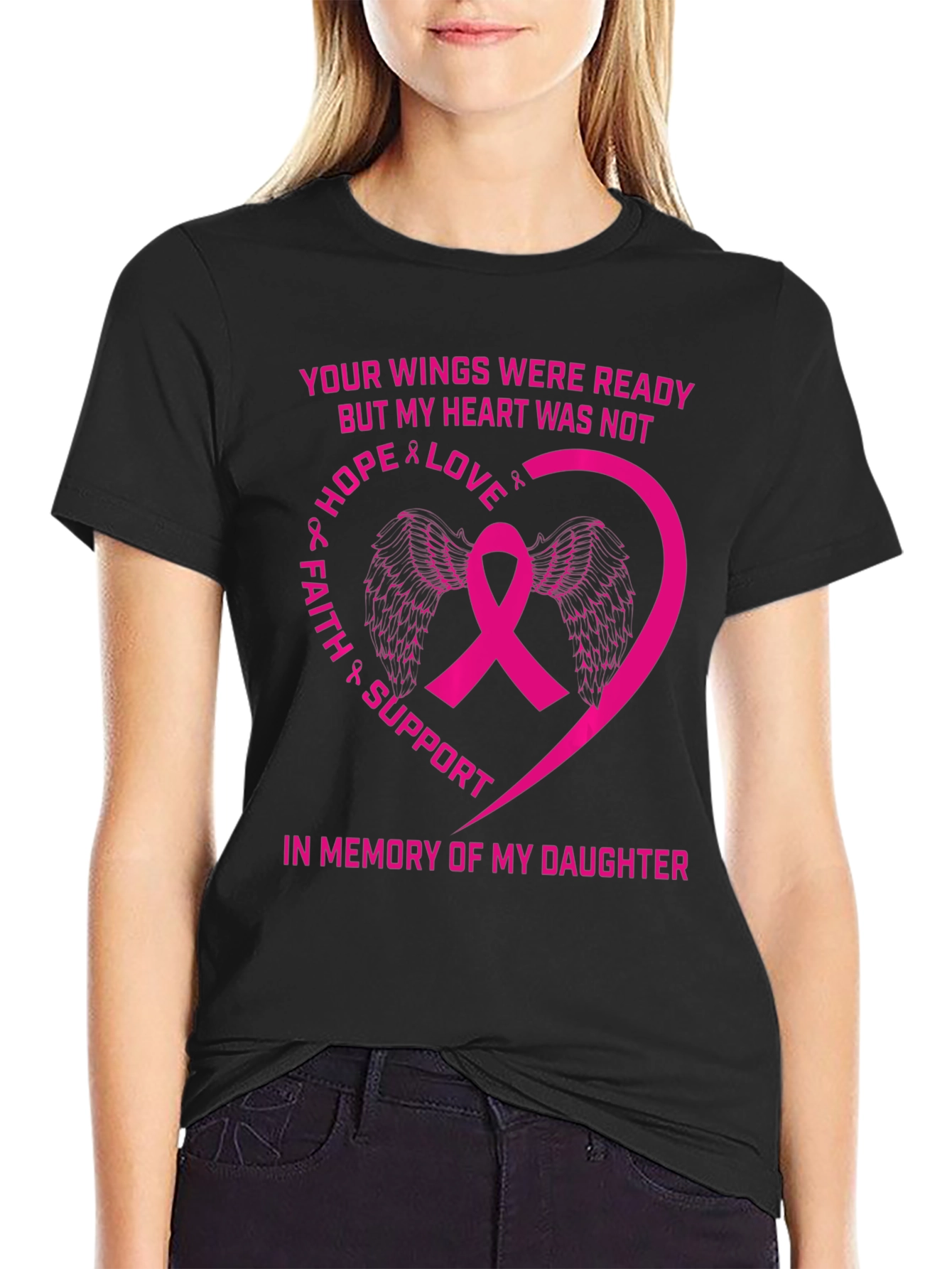 Breast Cancer Awareness T-Shirt Daughter Memorial