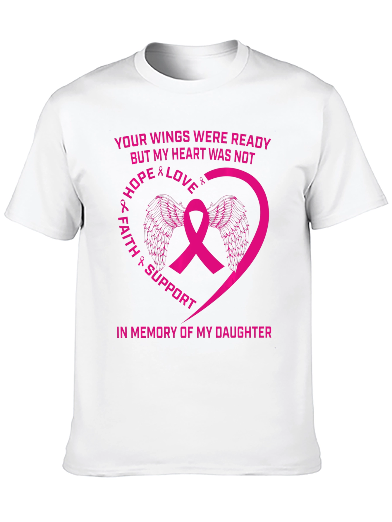 Breast Cancer Awareness T-Shirt Daughter Memorial