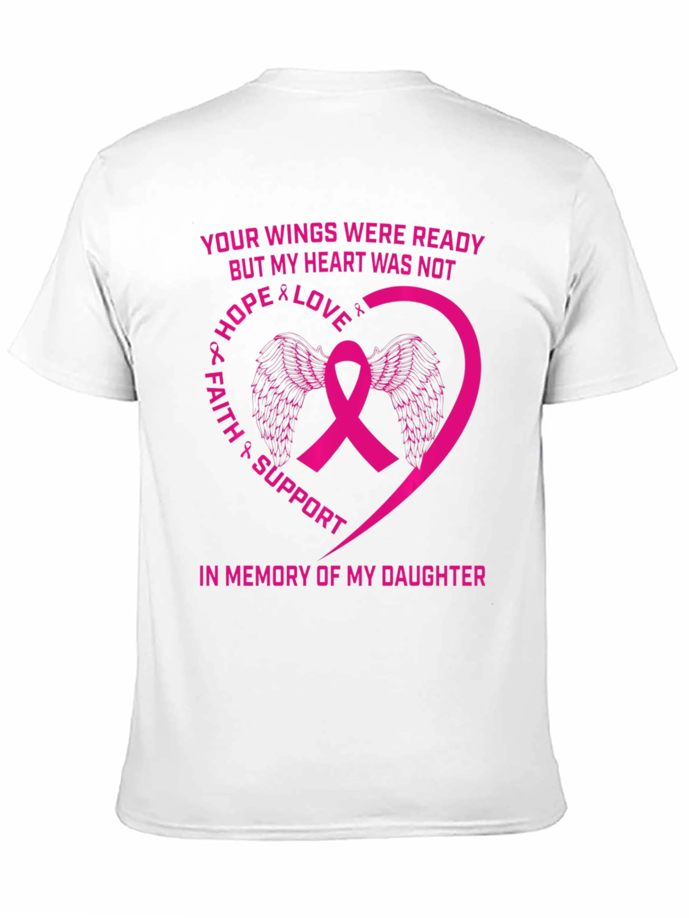 Breast Cancer Awareness T-Shirt Daughter Memorial