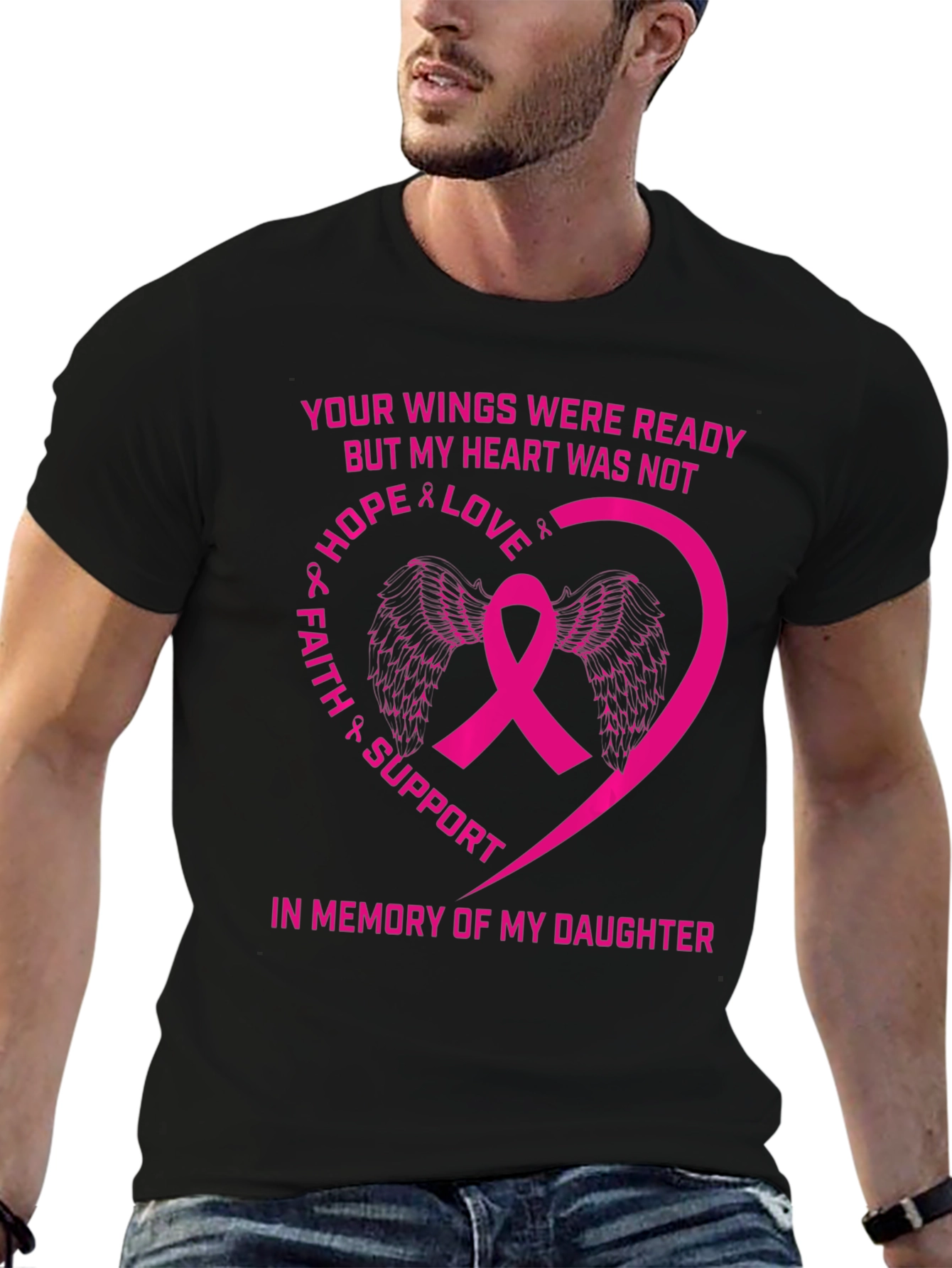Breast Cancer Awareness T-Shirt Daughter Memorial