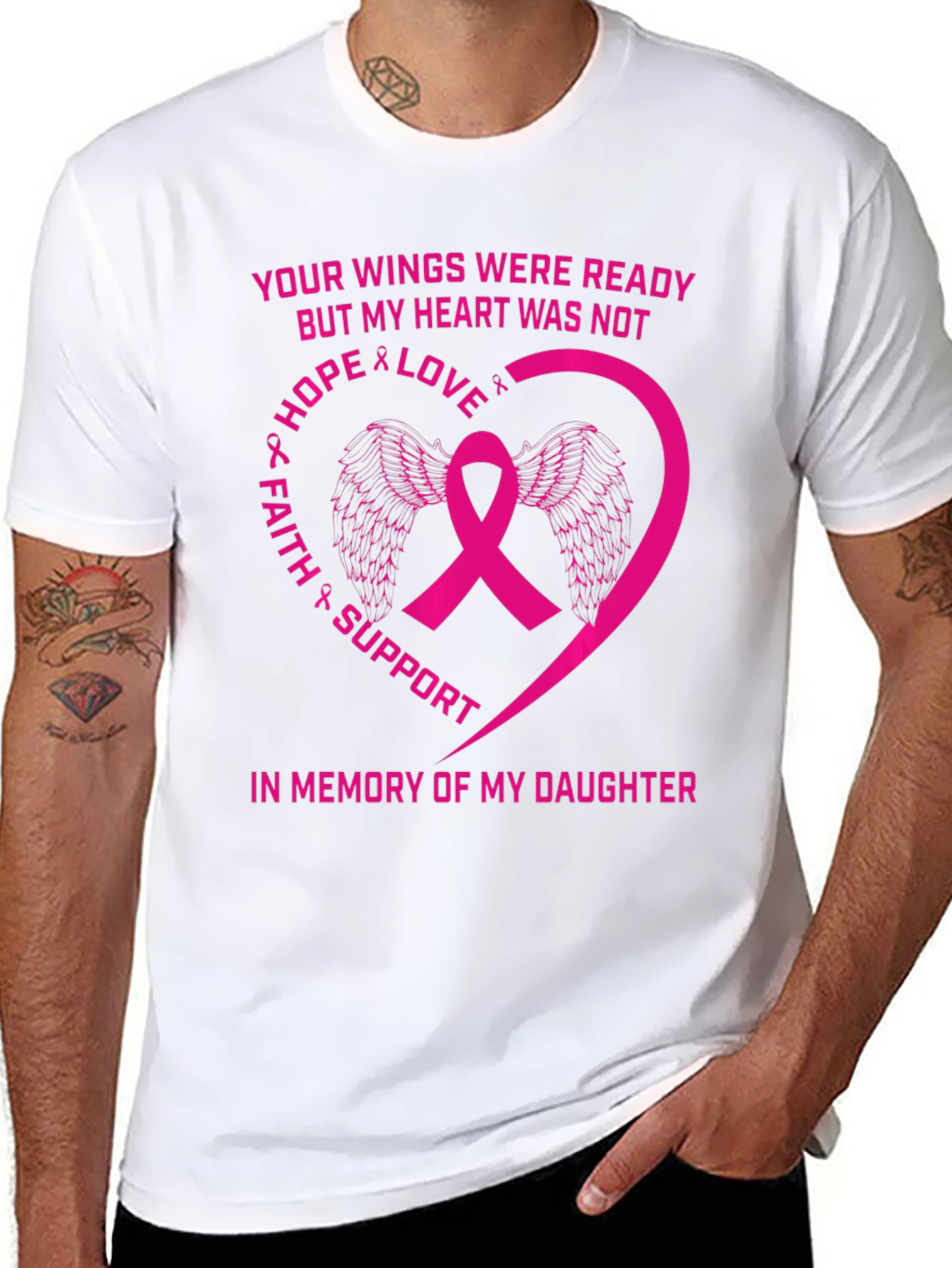 Breast Cancer Awareness T-Shirt Daughter Memorial