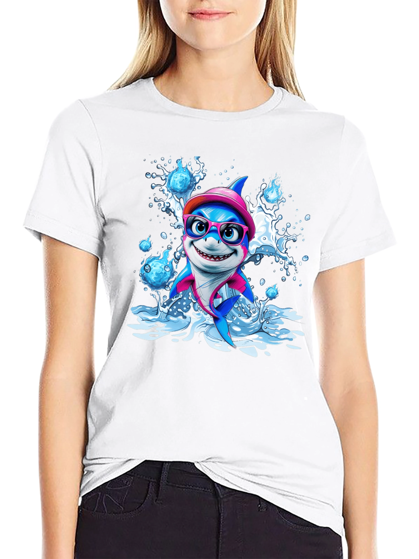 Cool Shark Cartoon T-Shirt