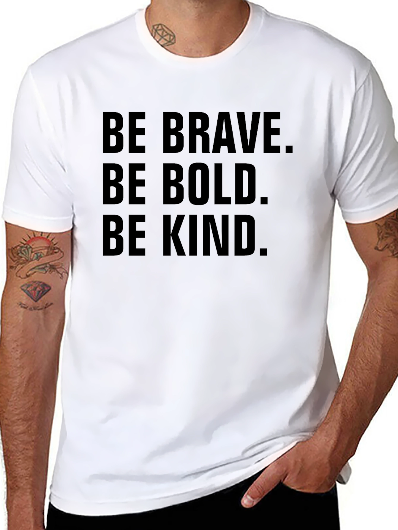 Be Brave Bold Kind Black T-Shirt