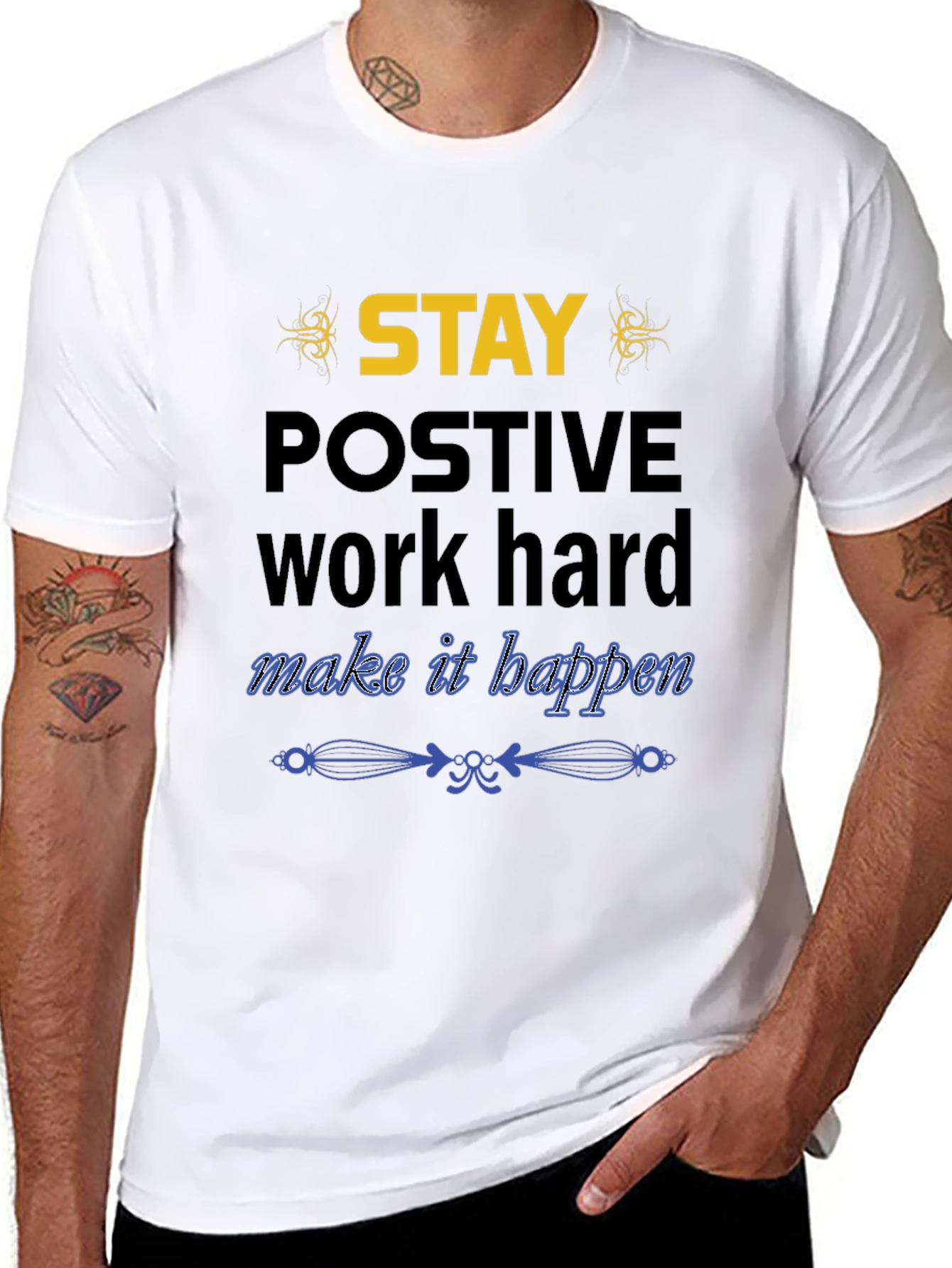 Stay Positive Graphic Print T-Shirt