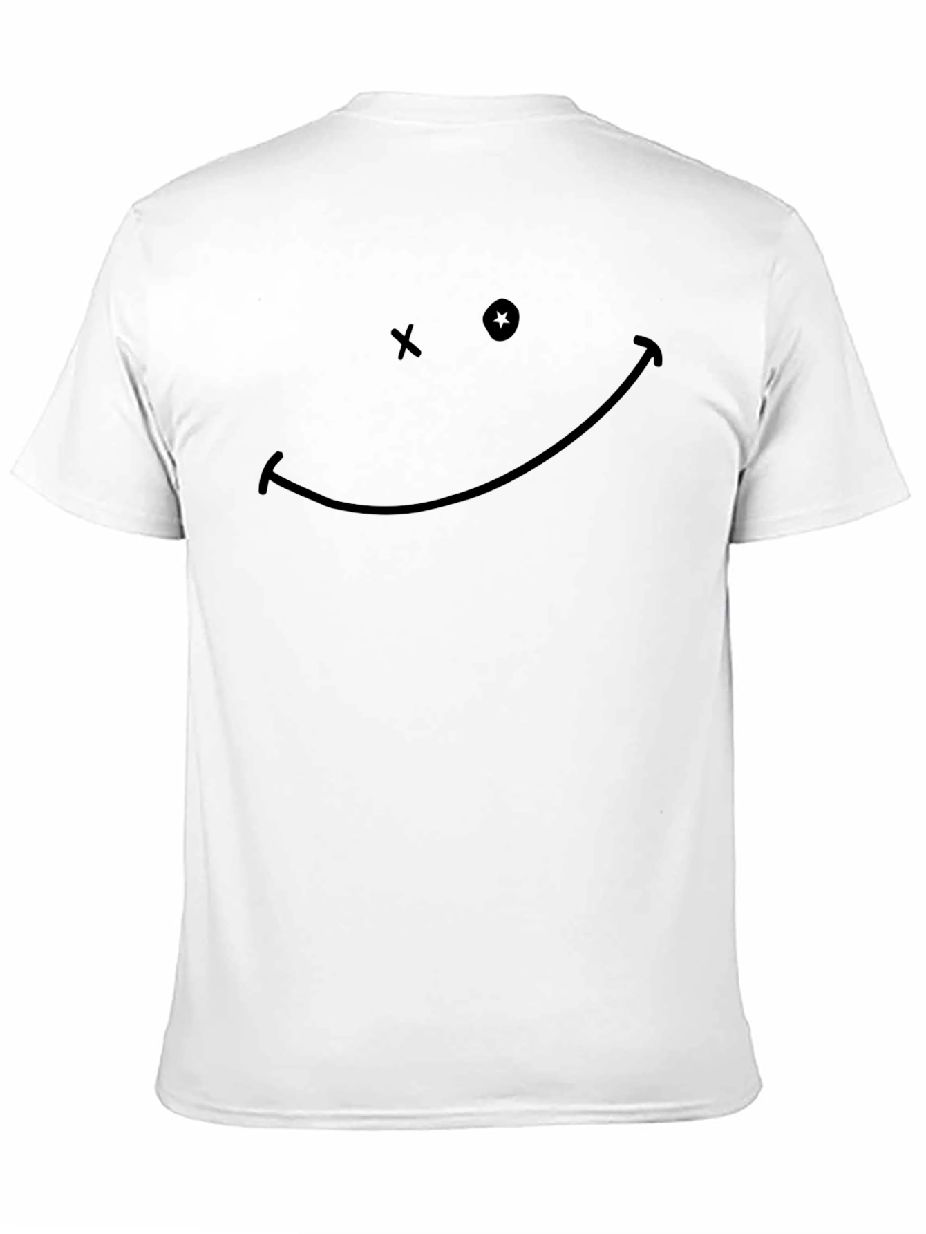 Smiley Face Graphic Tee - Soft Cotton Blend