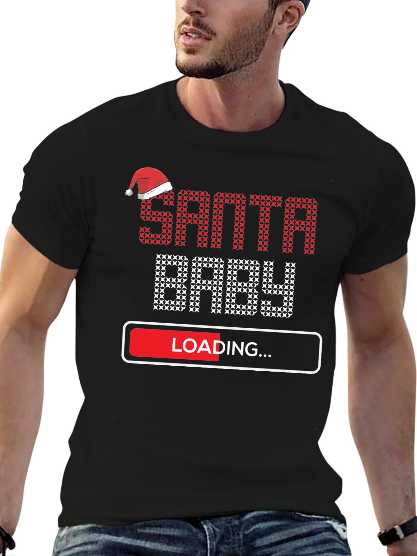 Santa Baby Loading Pregnancy Christmas T-Shirt