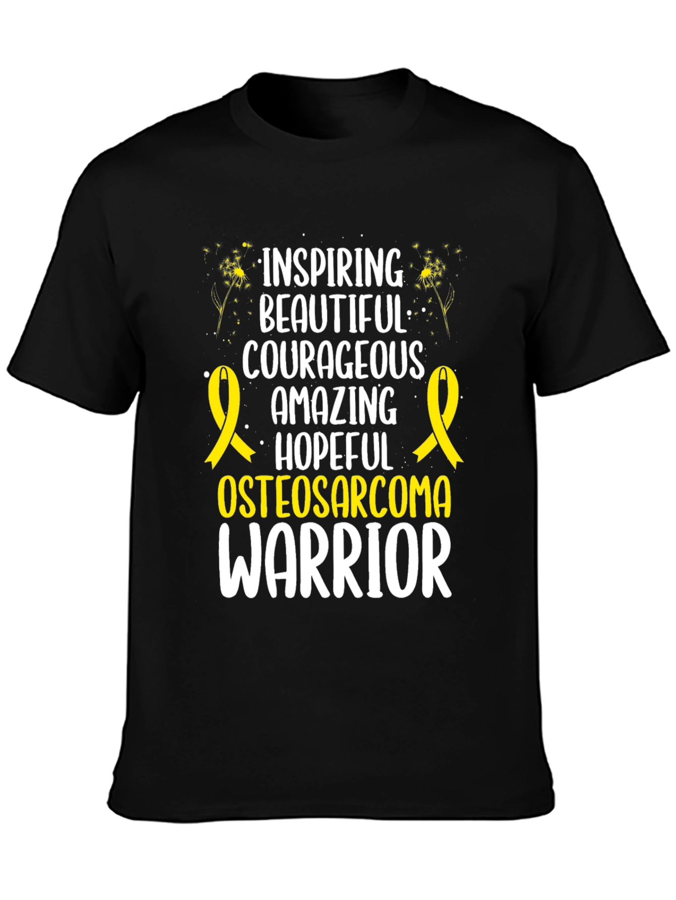 Osteosarcoma Warrior T-Shirt Inspiring Courageous